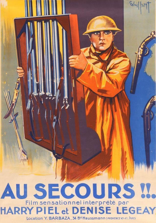 Au Secours (1925) original movie poster for sale at Originalfilmart