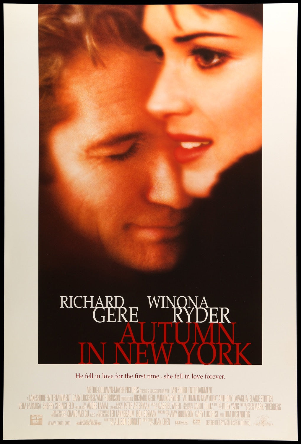Autumn in New York (2000) original movie poster for sale at Originalfilmart