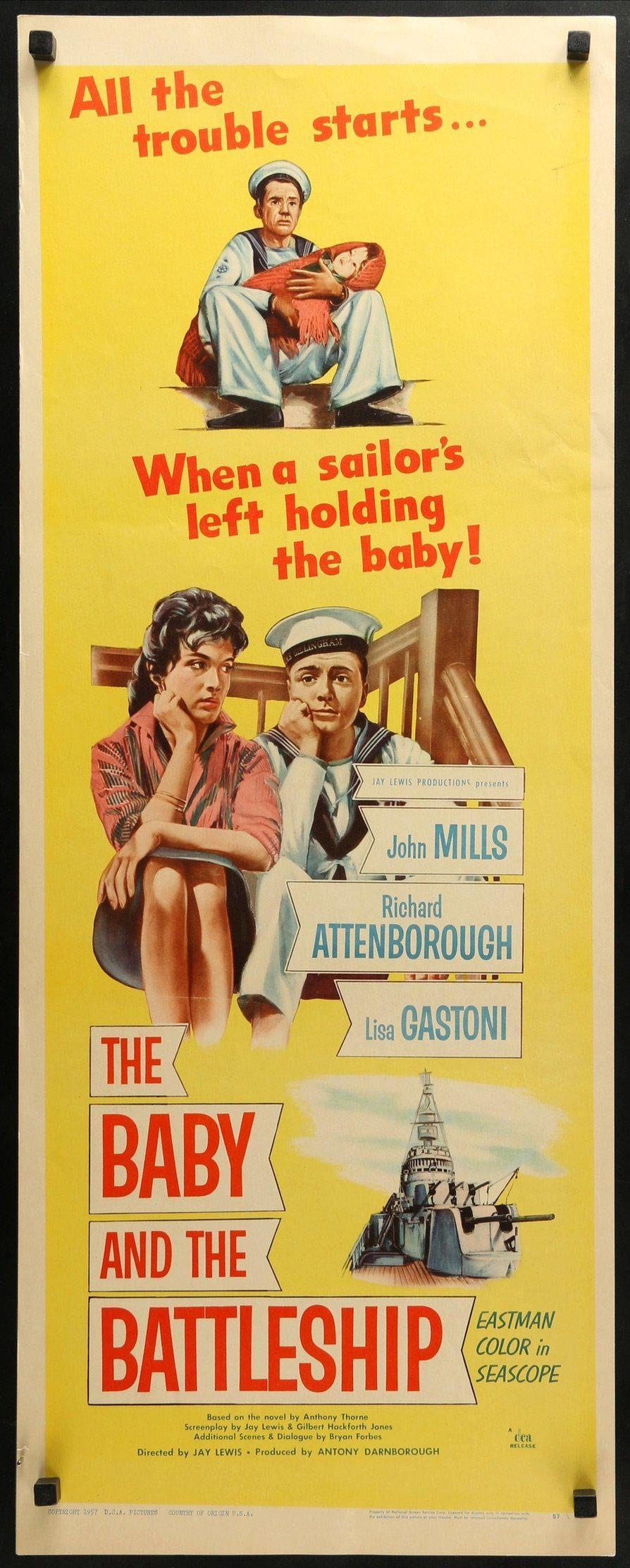 Baby and the Battleship (1956) original movie poster for sale at Originalfilmart
