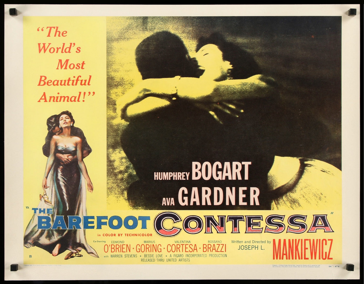 Barefoot Contessa (1954) original movie poster for sale at Originalfilmart