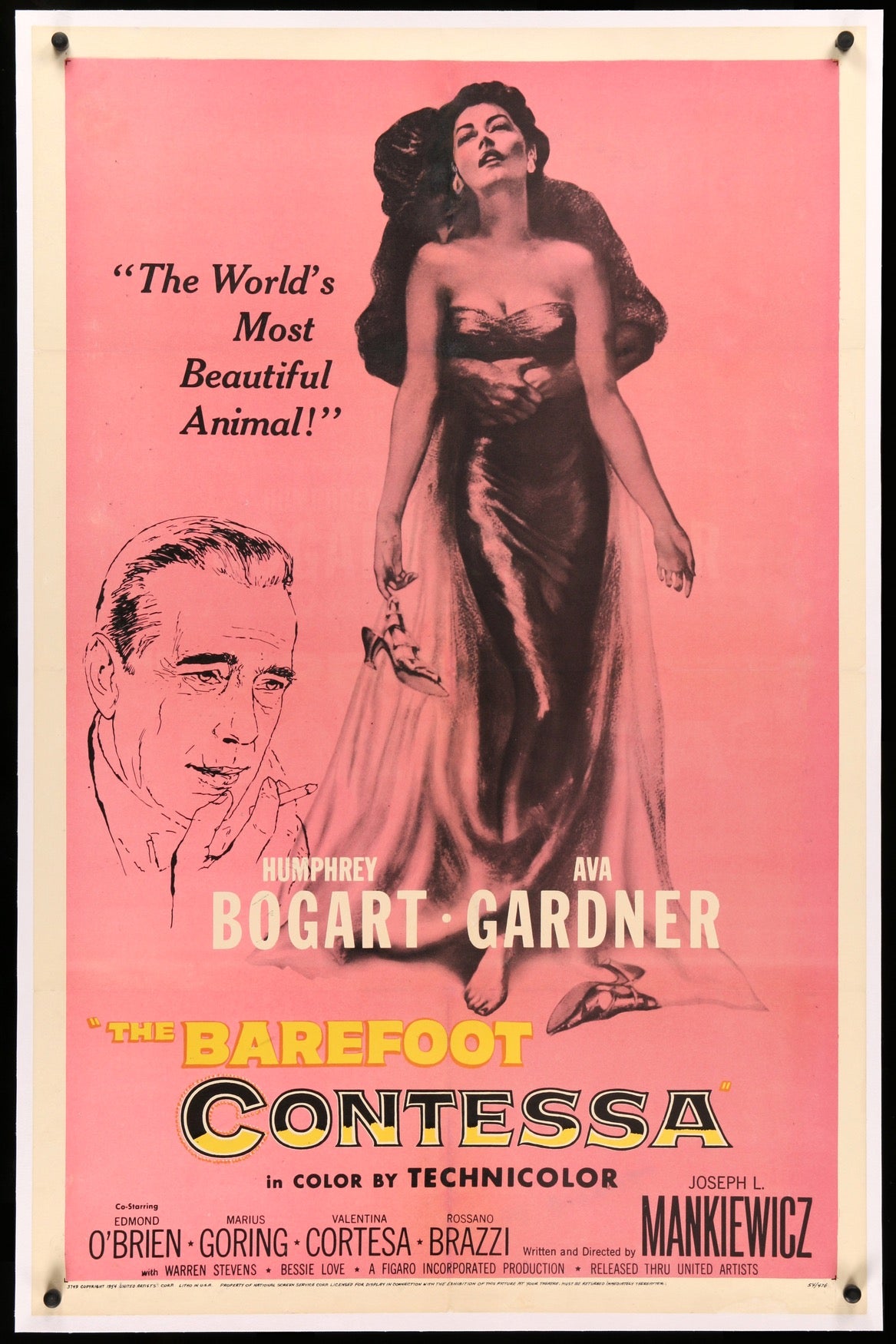 Barefoot Contessa (1954) original movie poster for sale at Originalfilmart