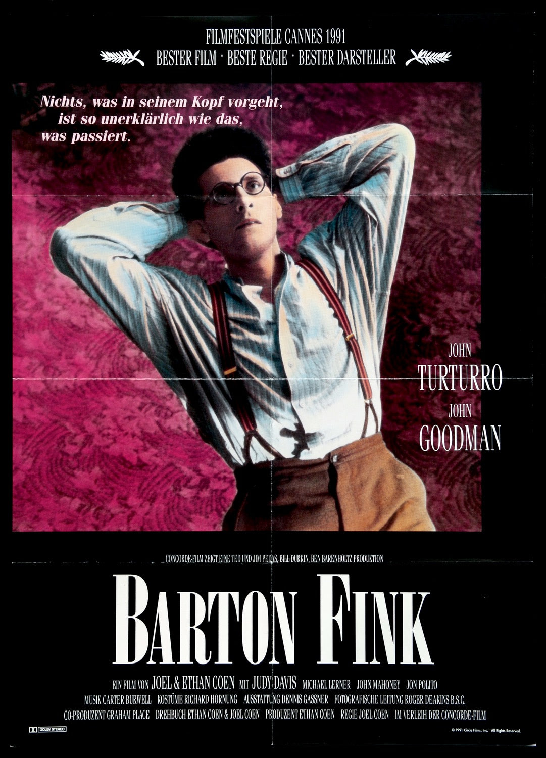 Barton Fink (1991) original movie poster for sale at Originalfilmart