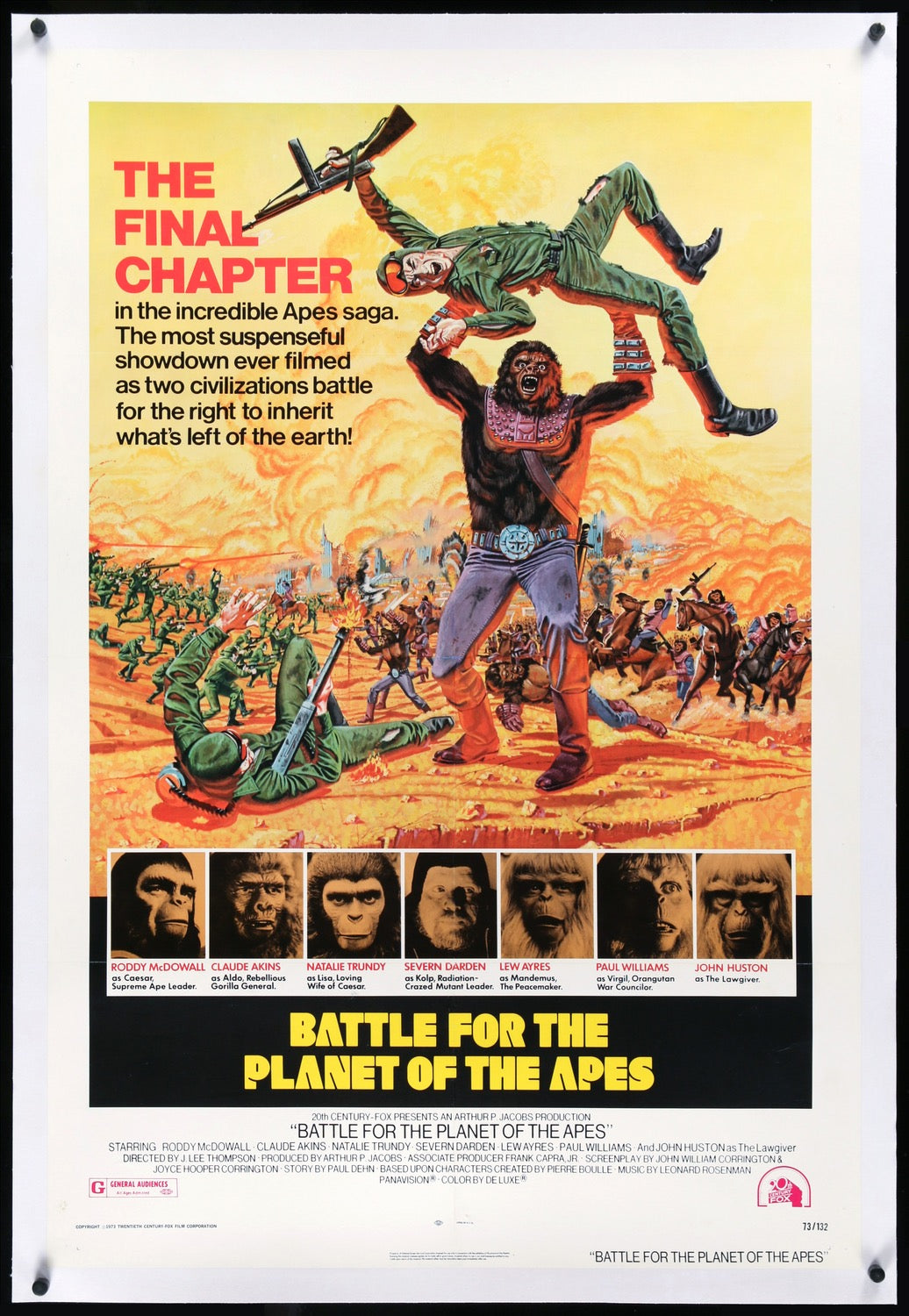 Battle For the Planet of the Apes (1973) original movie poster for sale at Originalfilmart