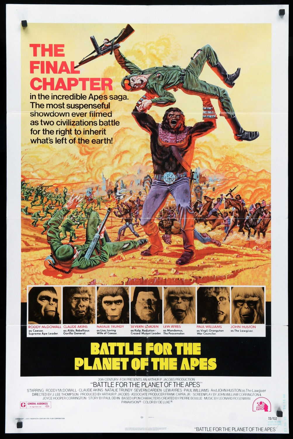 Battle For the Planet of the Apes (1973) original movie poster for sale at Originalfilmart
