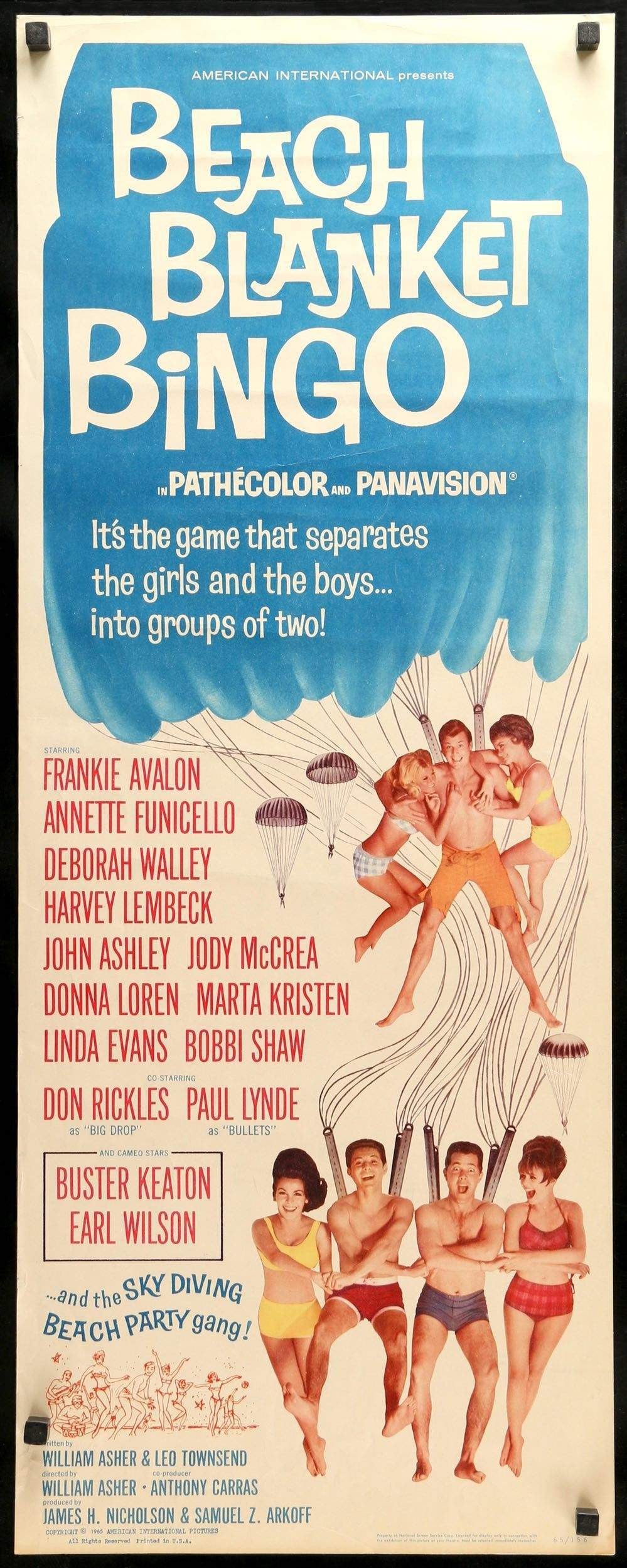 Beach Blanket Bingo (1965) original movie poster for sale at Originalfilmart