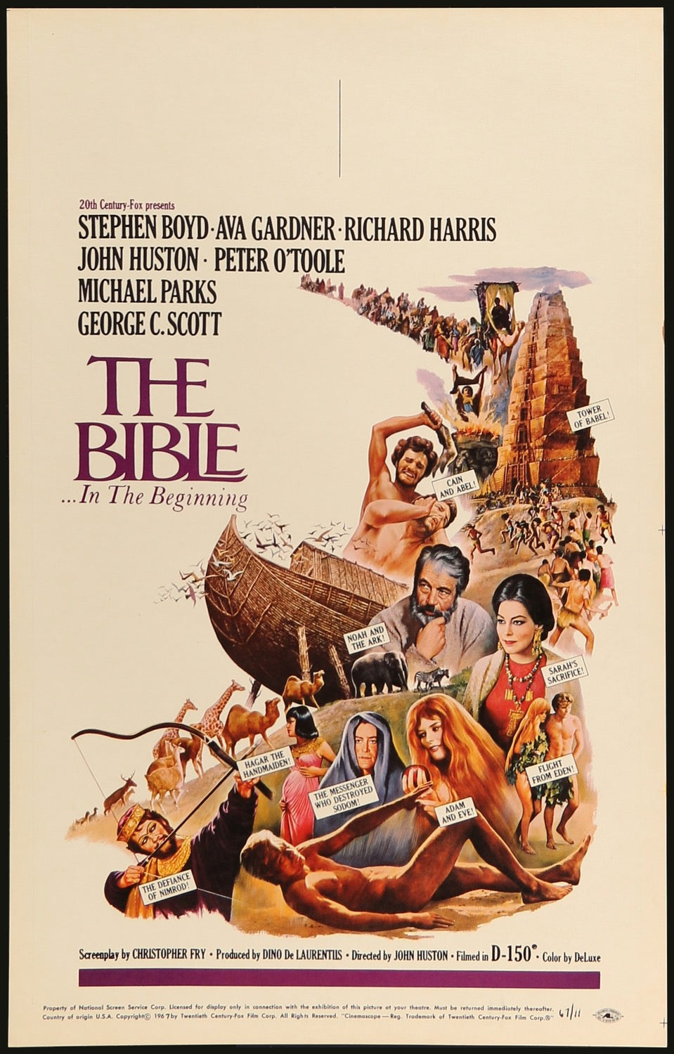 Bible: In The Beginning (1966) original movie poster for sale at Originalfilmart