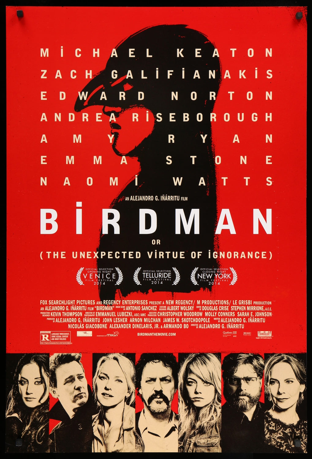 Birdman (2014) original movie poster for sale at Originalfilmart