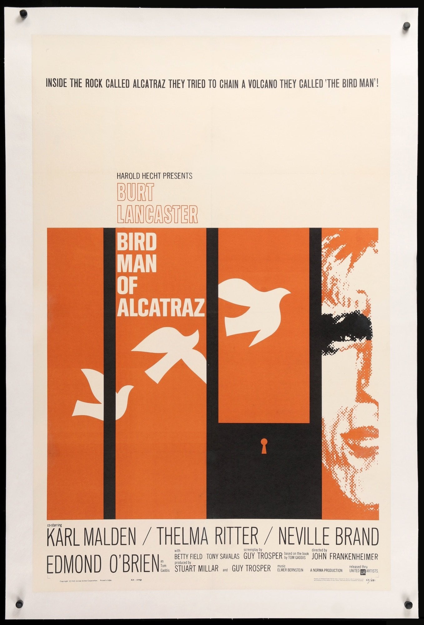 Birdman of Alcatraz (1962) original movie poster for sale at Originalfilmart