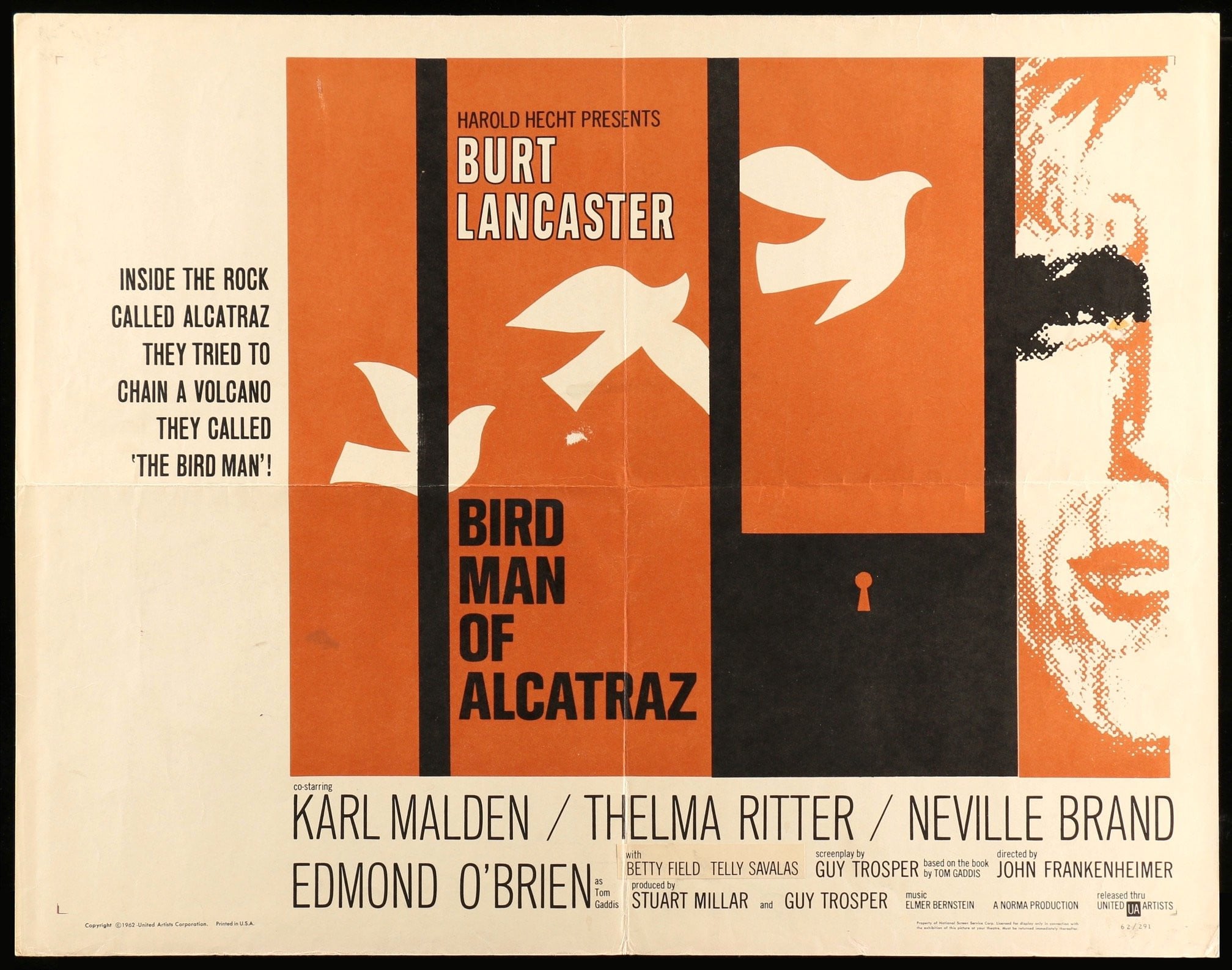 Birdman of Alcatraz (1962) original movie poster for sale at Originalfilmart