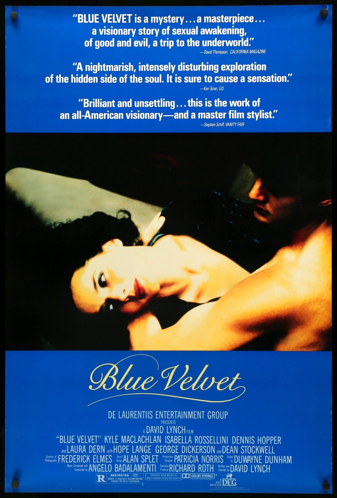 Blue Velvet (1986) original movie poster for sale at Originalfilmart