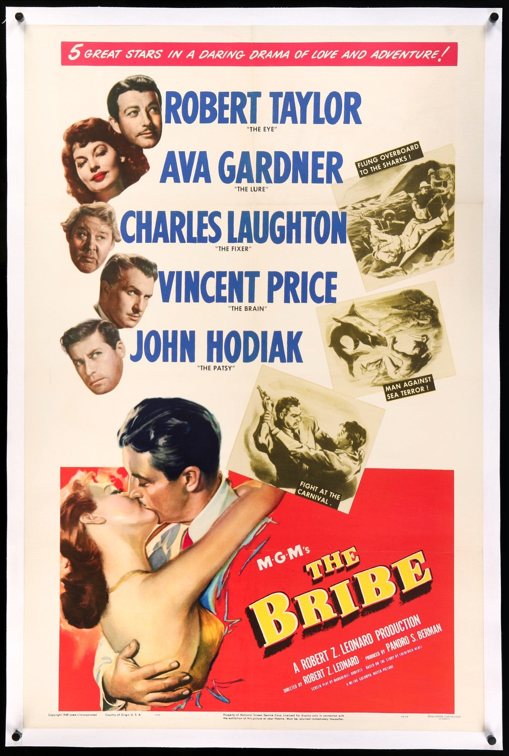Bribe (1949) original movie poster for sale at Originalfilmart