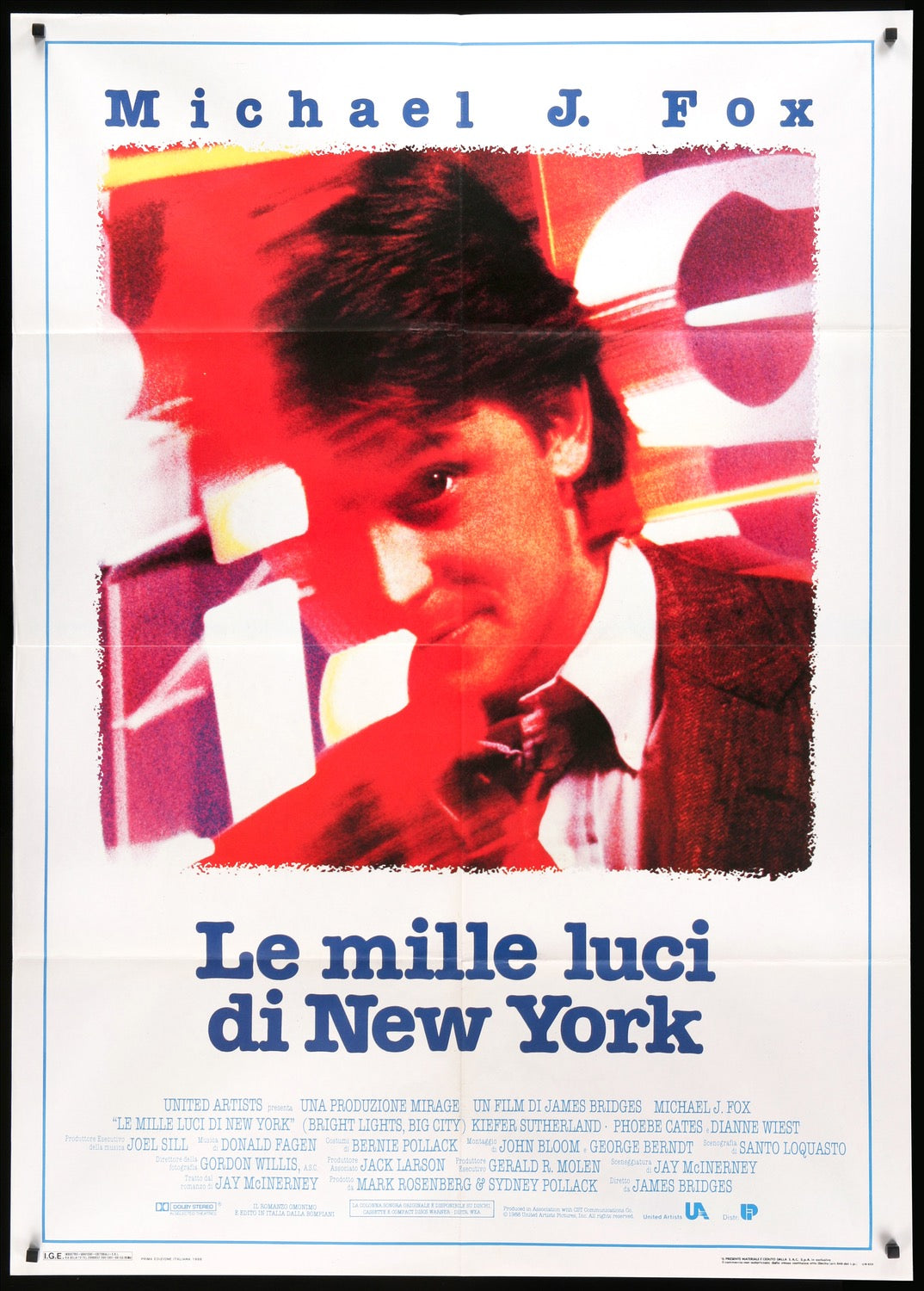 Bright Lights, Big City (1988) original movie poster for sale at Originalfilmart