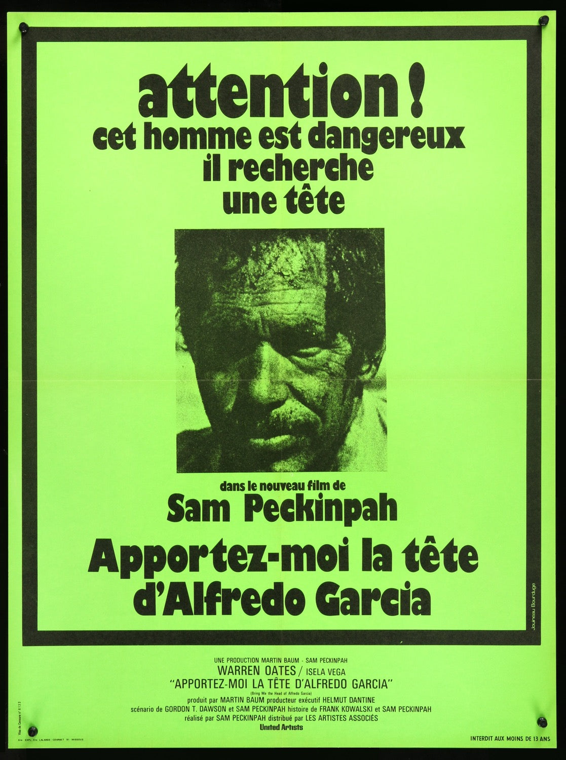 Bring Me the Head of Alfredo Garcia (1974) original movie poster for sale at Originalfilmart
