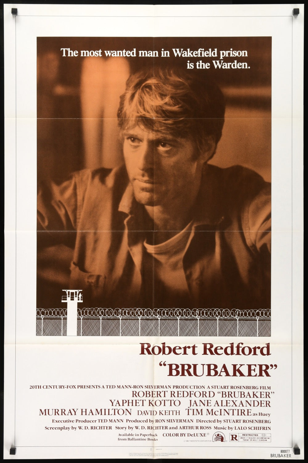 Brubaker (1980) original movie poster for sale at Originalfilmart