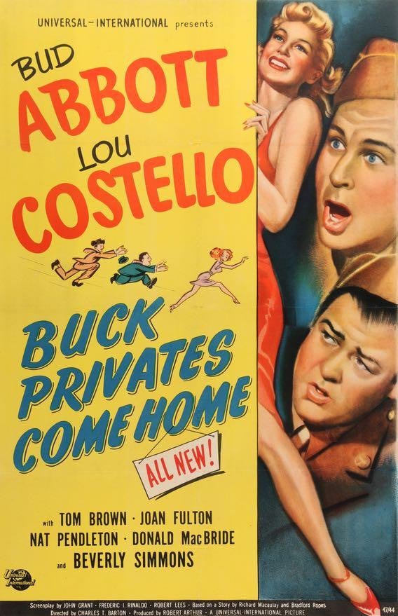 Buck Privates Come Home (1947) original movie poster for sale at Originalfilmart