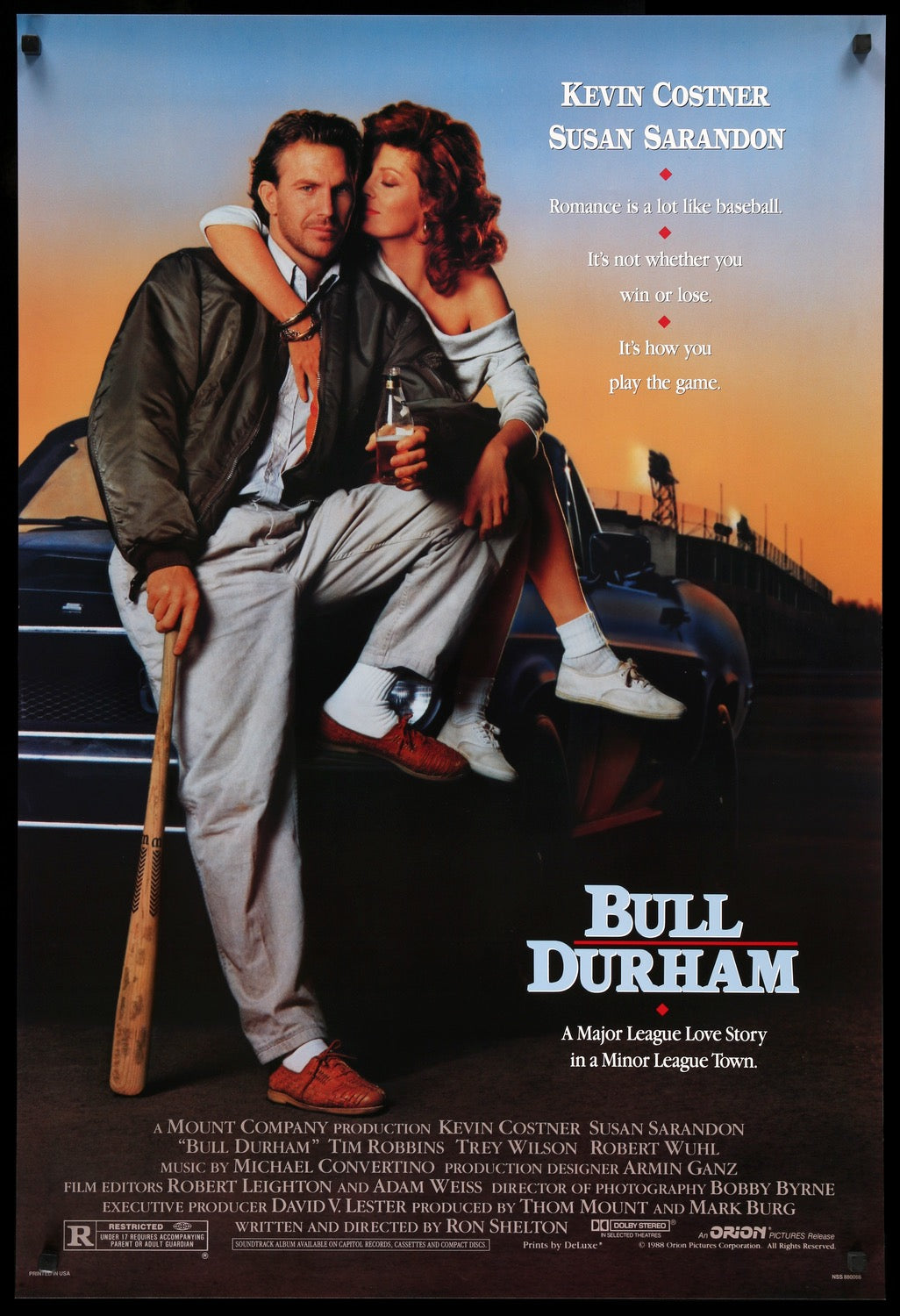 Bull Durham (1988) original movie poster for sale at Originalfilmart