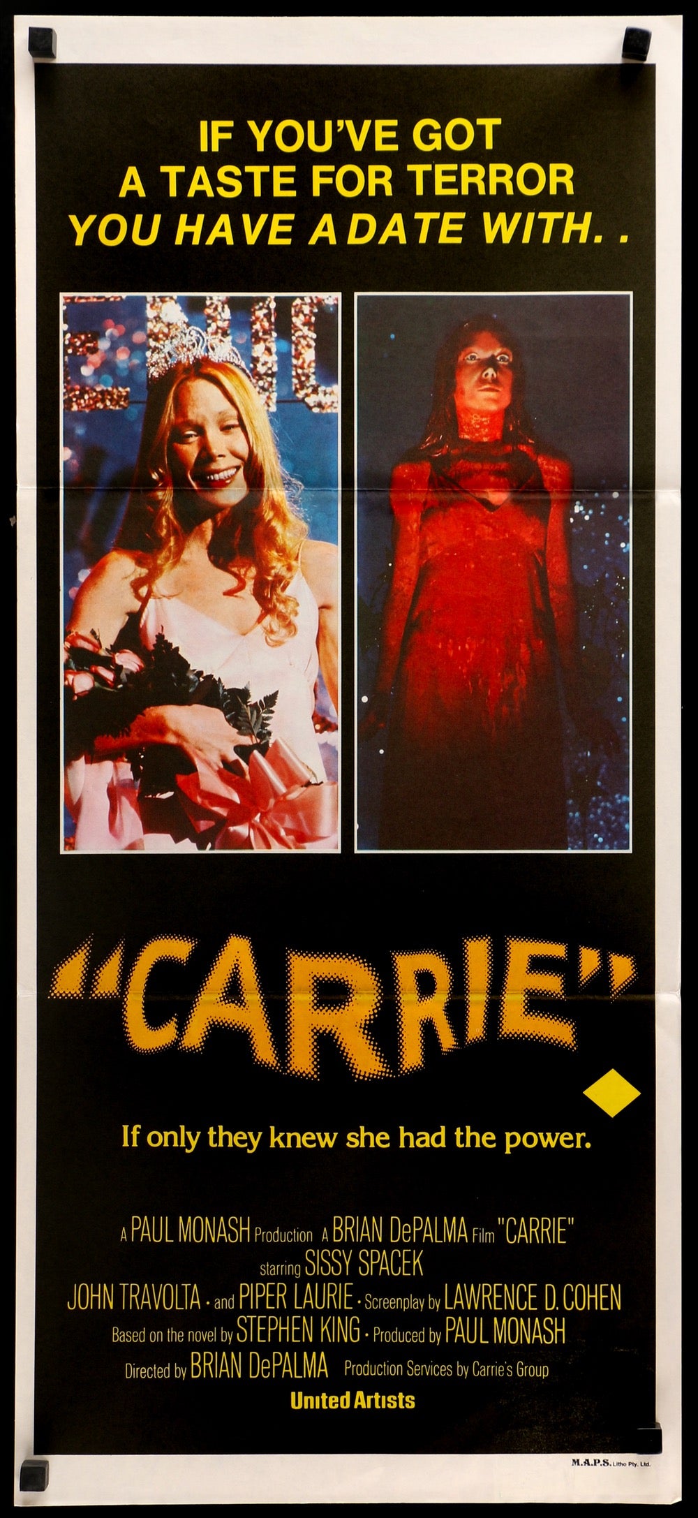 Carrie (1976) original movie poster for sale at Originalfilmart