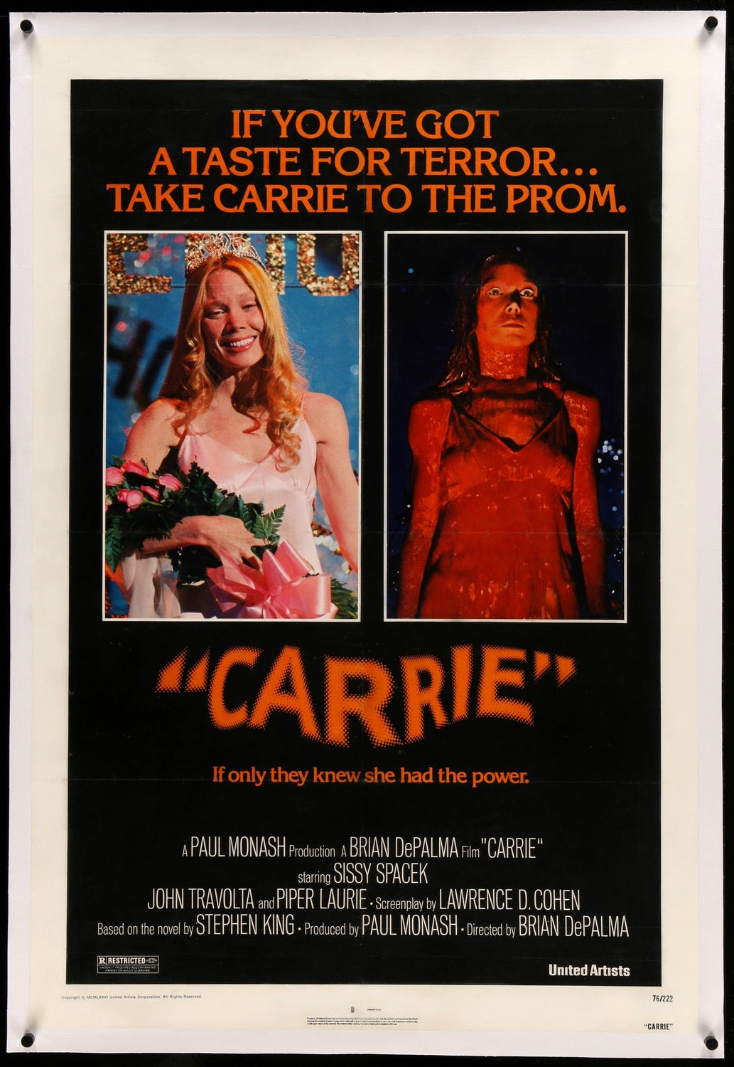 Carrie (1976) original movie poster for sale at Originalfilmart