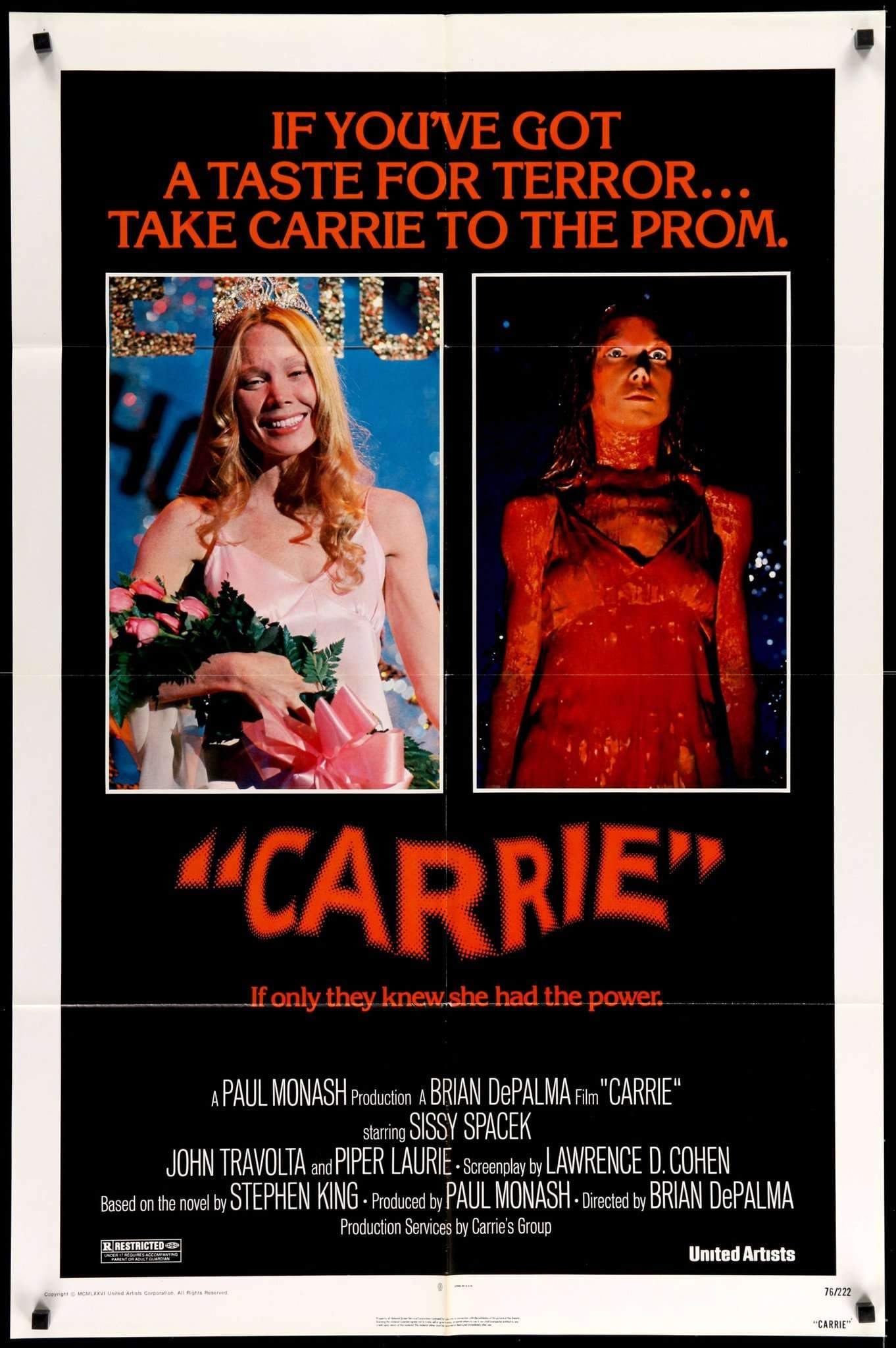 Carrie (1976) original movie poster for sale at Originalfilmart
