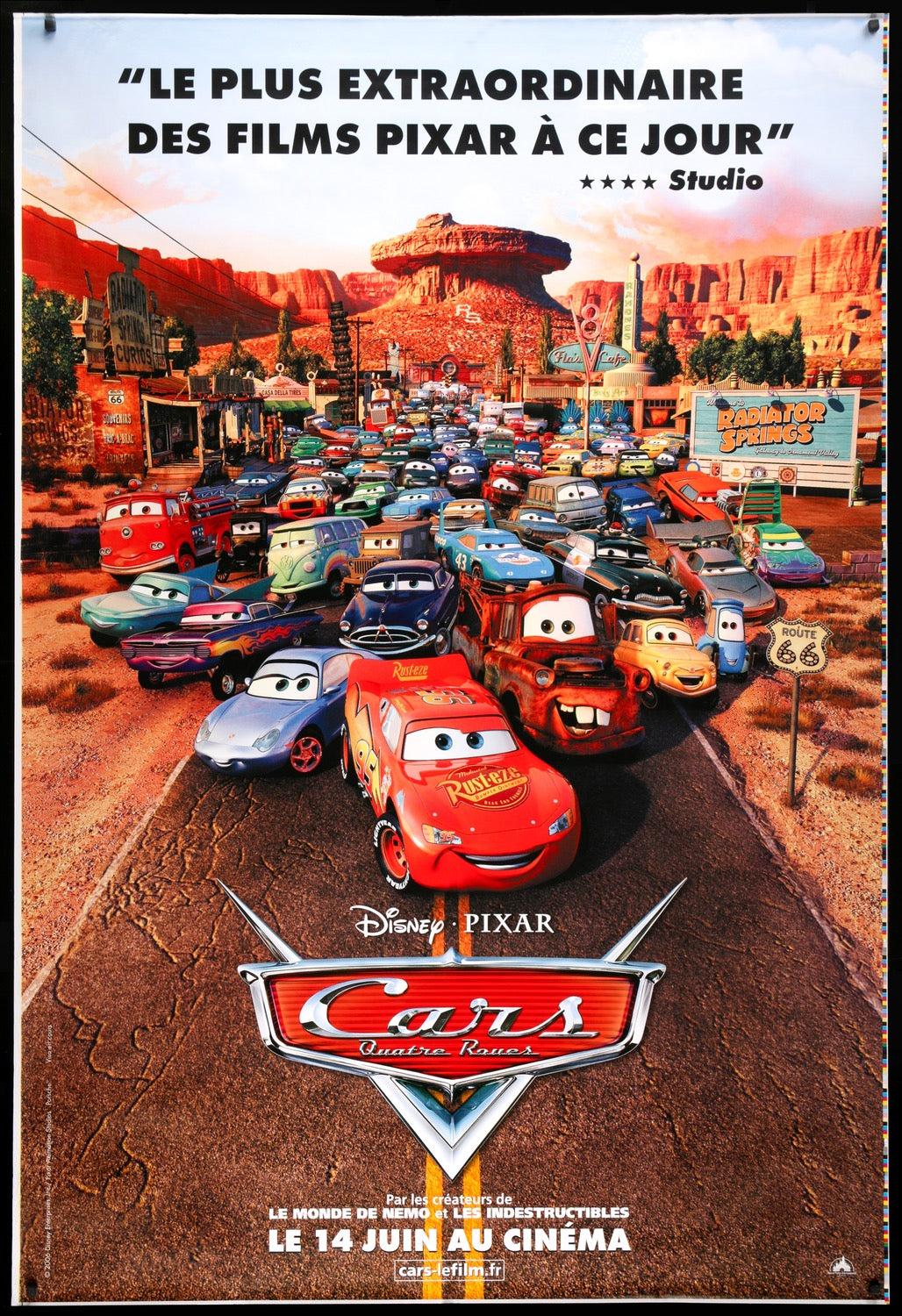 Cars (2006) original movie poster for sale at Originalfilmart