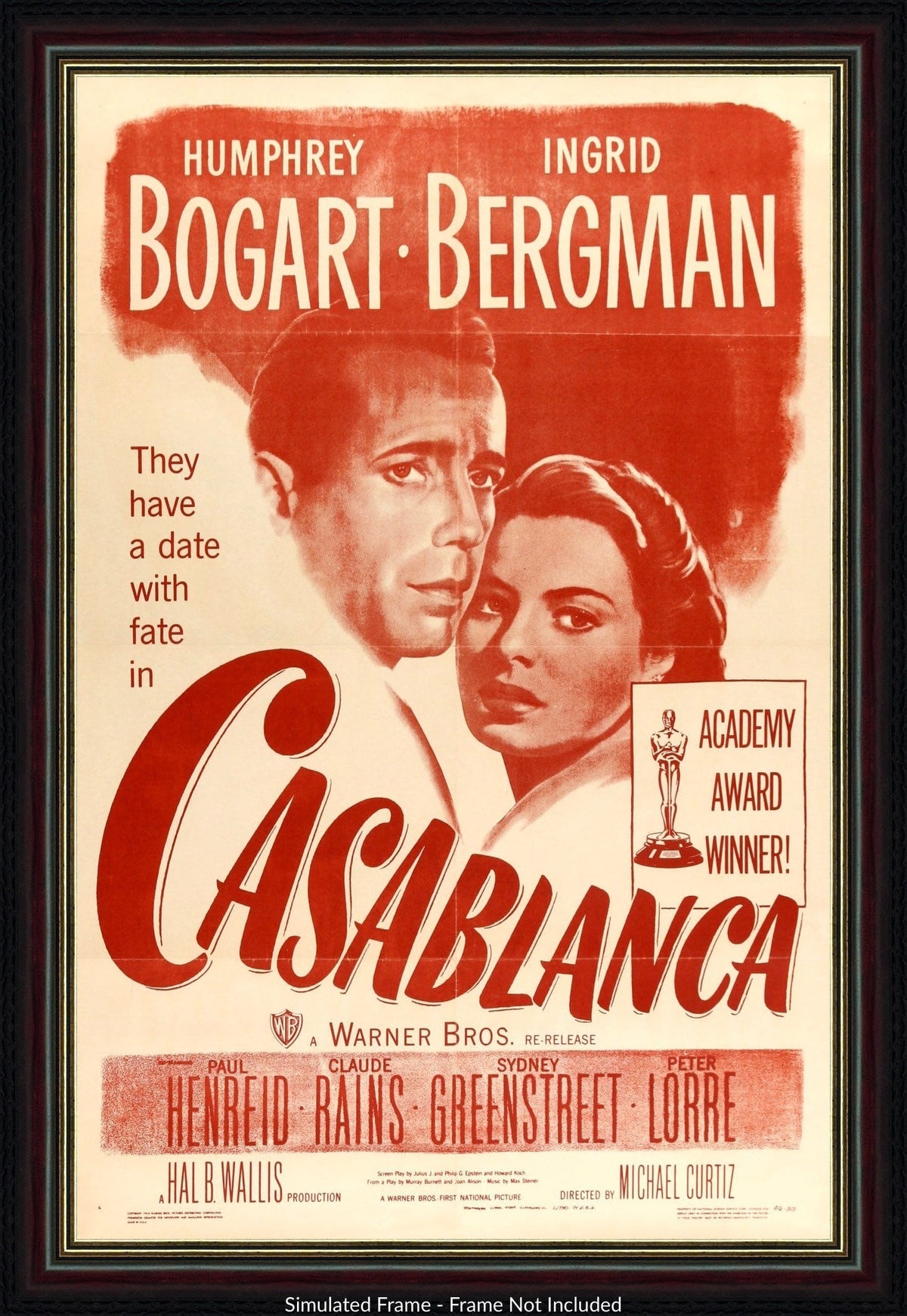 Casablanca (1942) original movie poster for sale at Originalfilmart