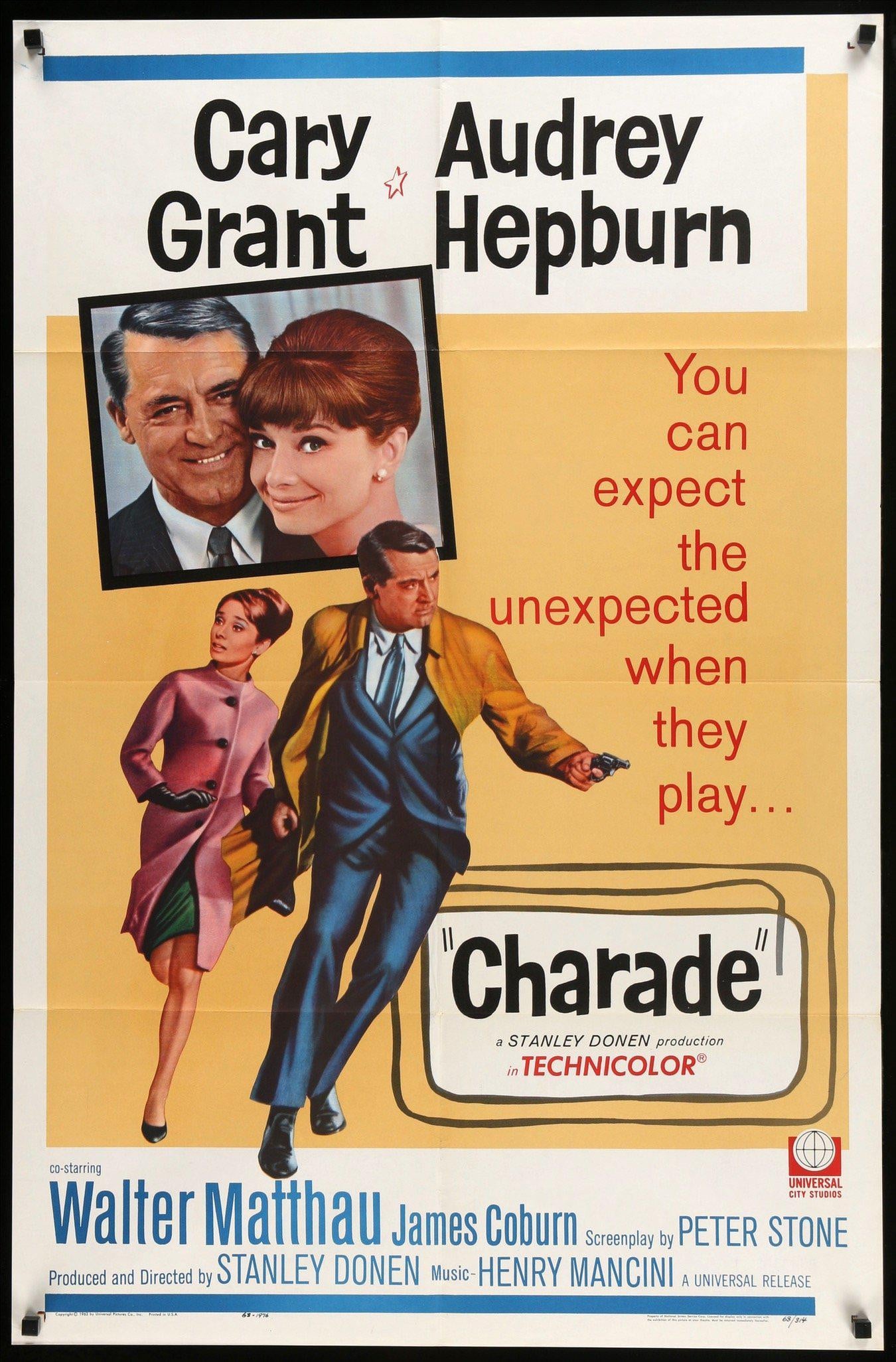 Charade (1963) original movie poster for sale at Originalfilmart