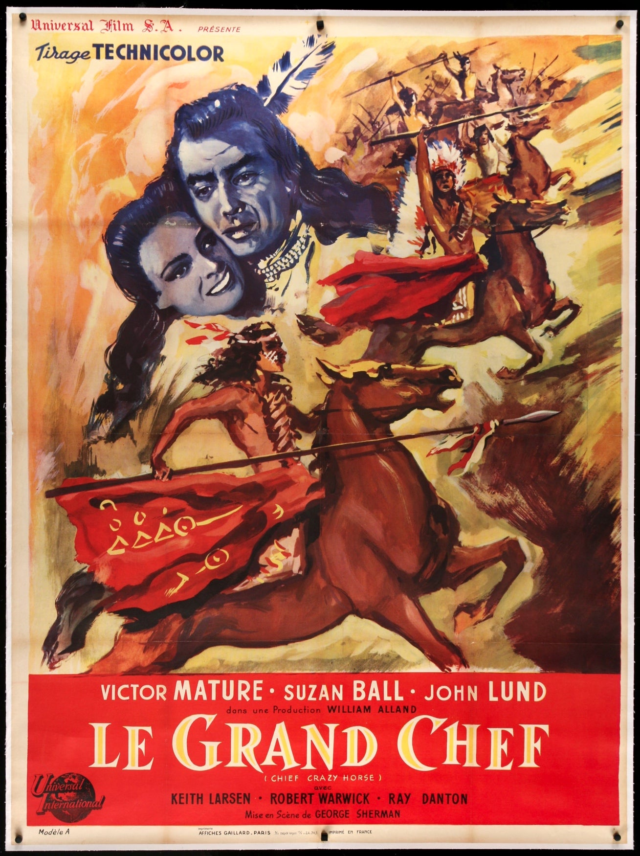Chief Crazy Horse (1955) original movie poster for sale at Originalfilmart