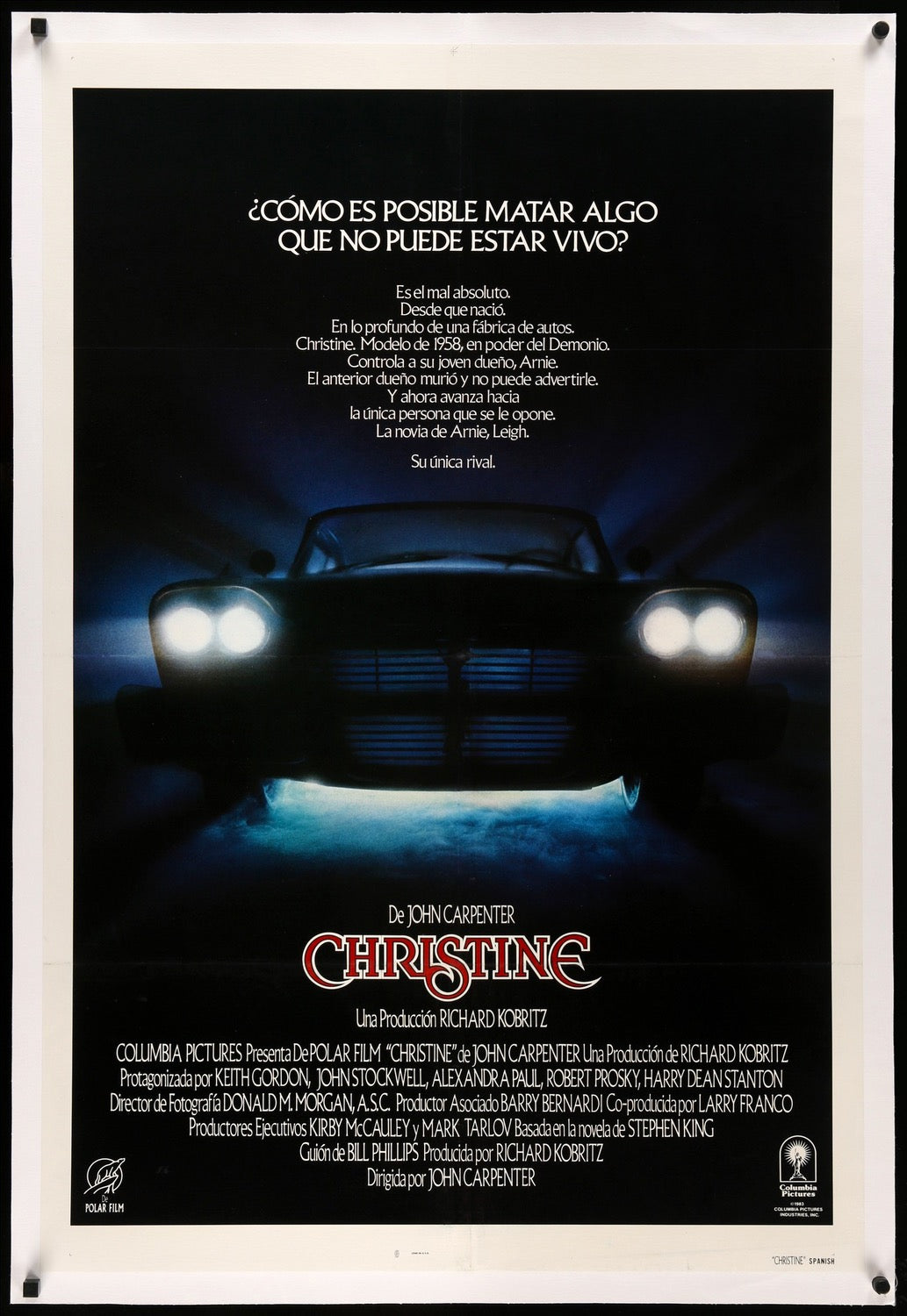 Christine (1983) original movie poster for sale at Originalfilmart