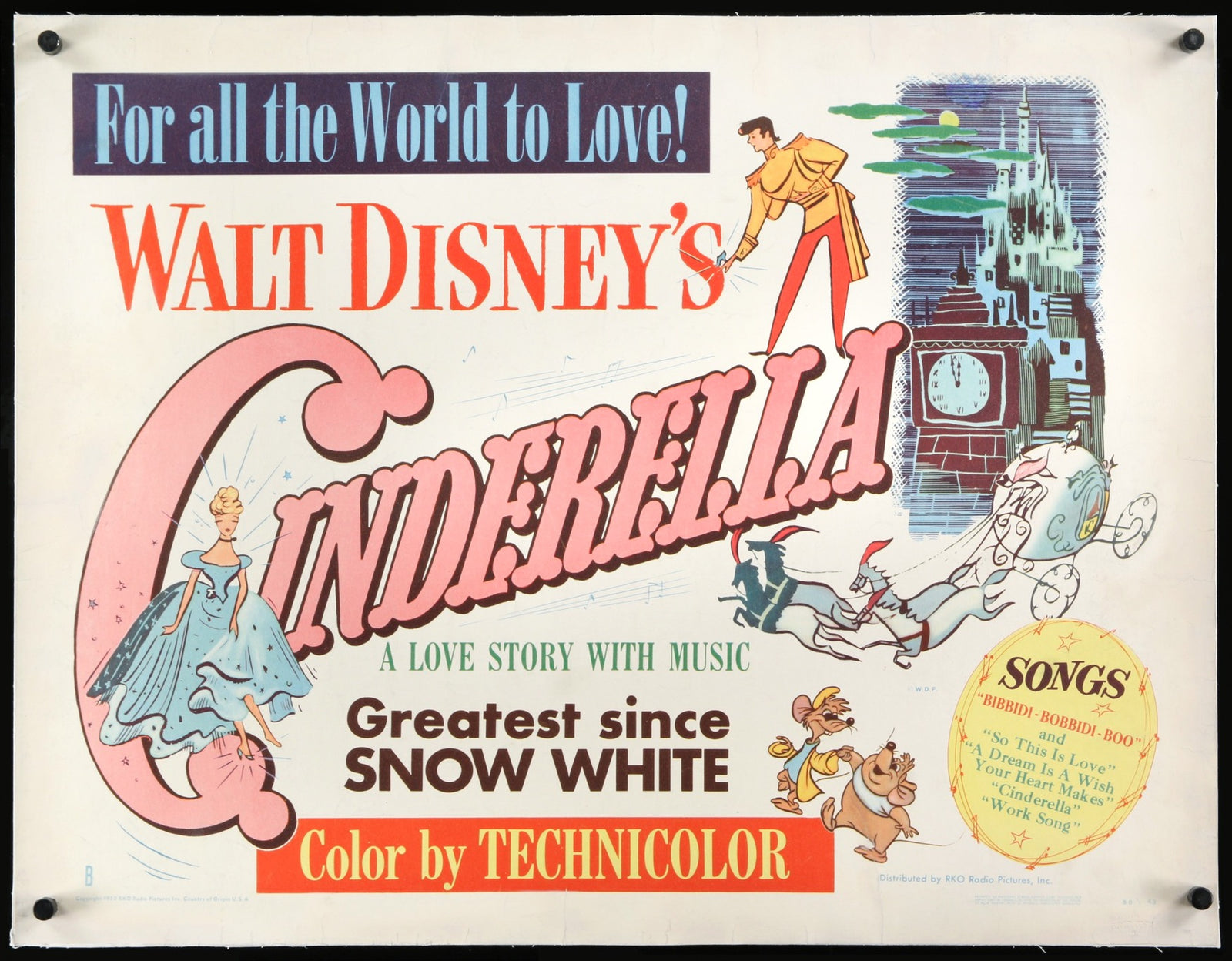 Cinderella (1950) original movie poster for sale at Originalfilmart