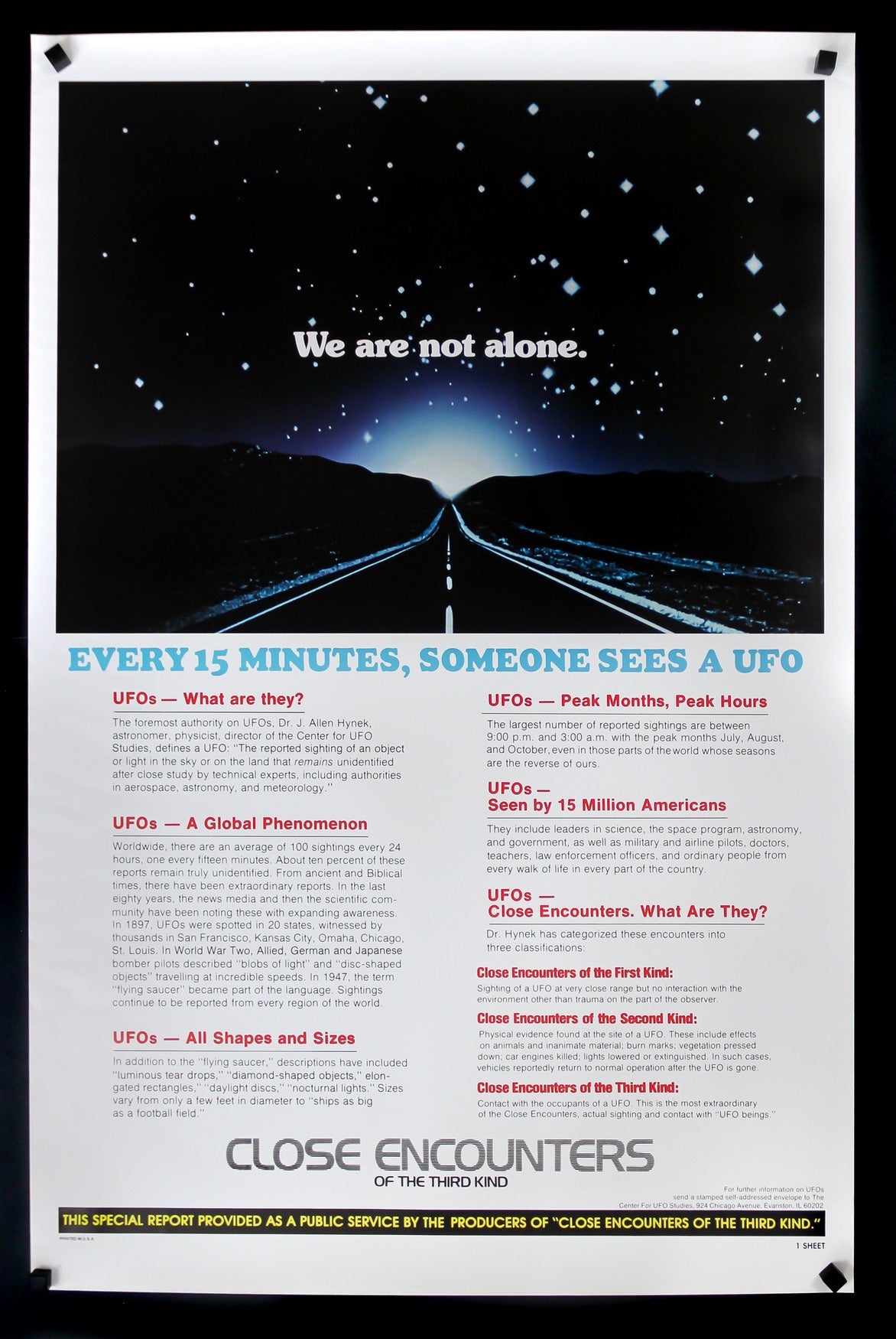Close Encounters of the Third Kind (1977) original movie poster for sale at Originalfilmart