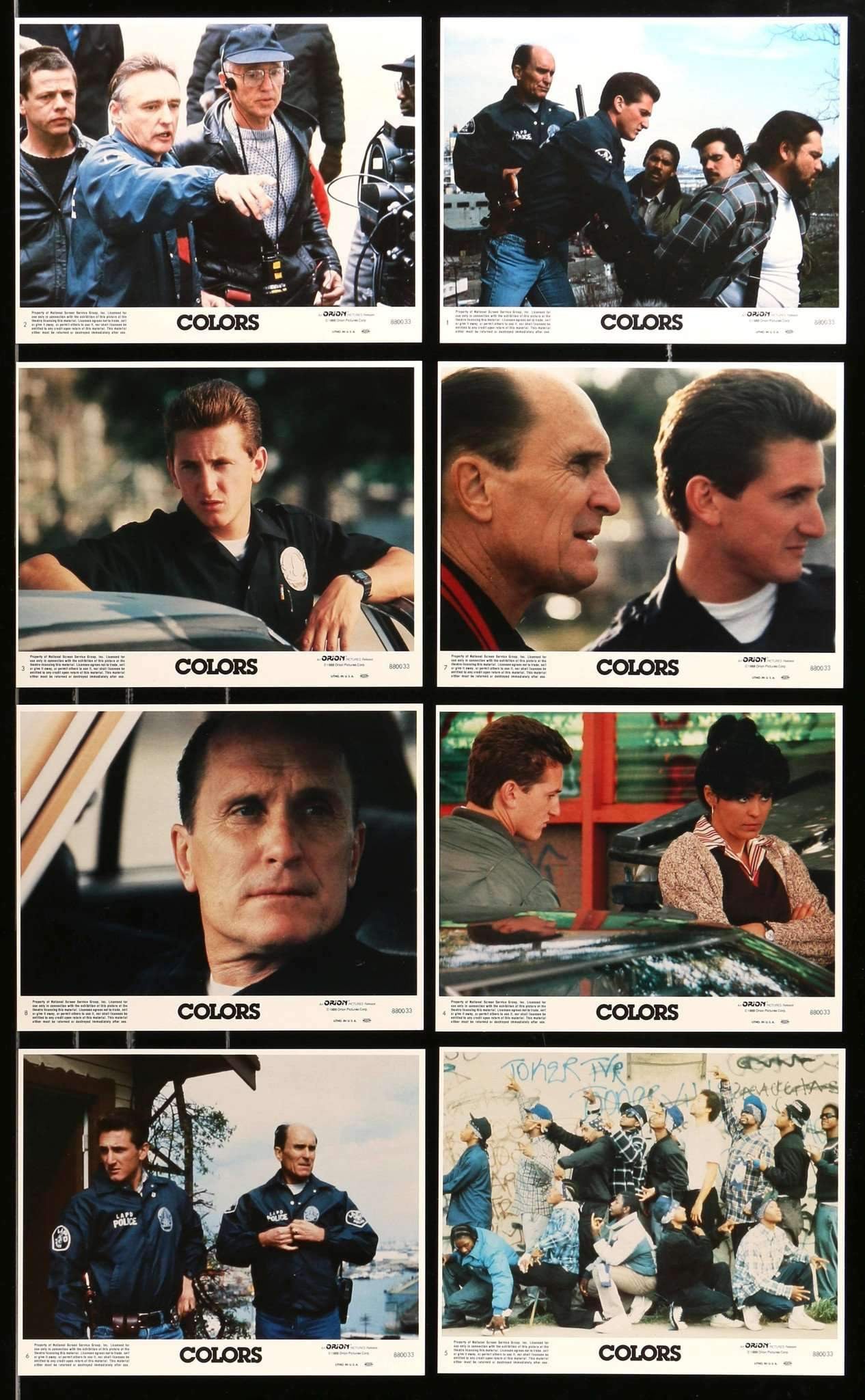 Colors (1988) Movie Still Photos - Set of 8 original movie poster for sale at Originalfilmart