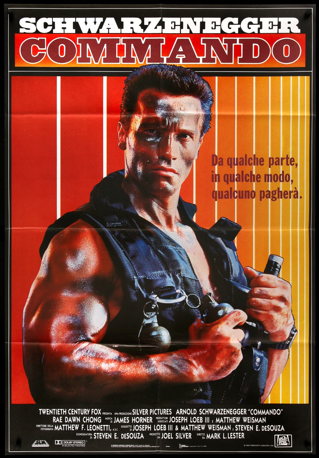 Commando (1985) original movie poster for sale at Originalfilmart