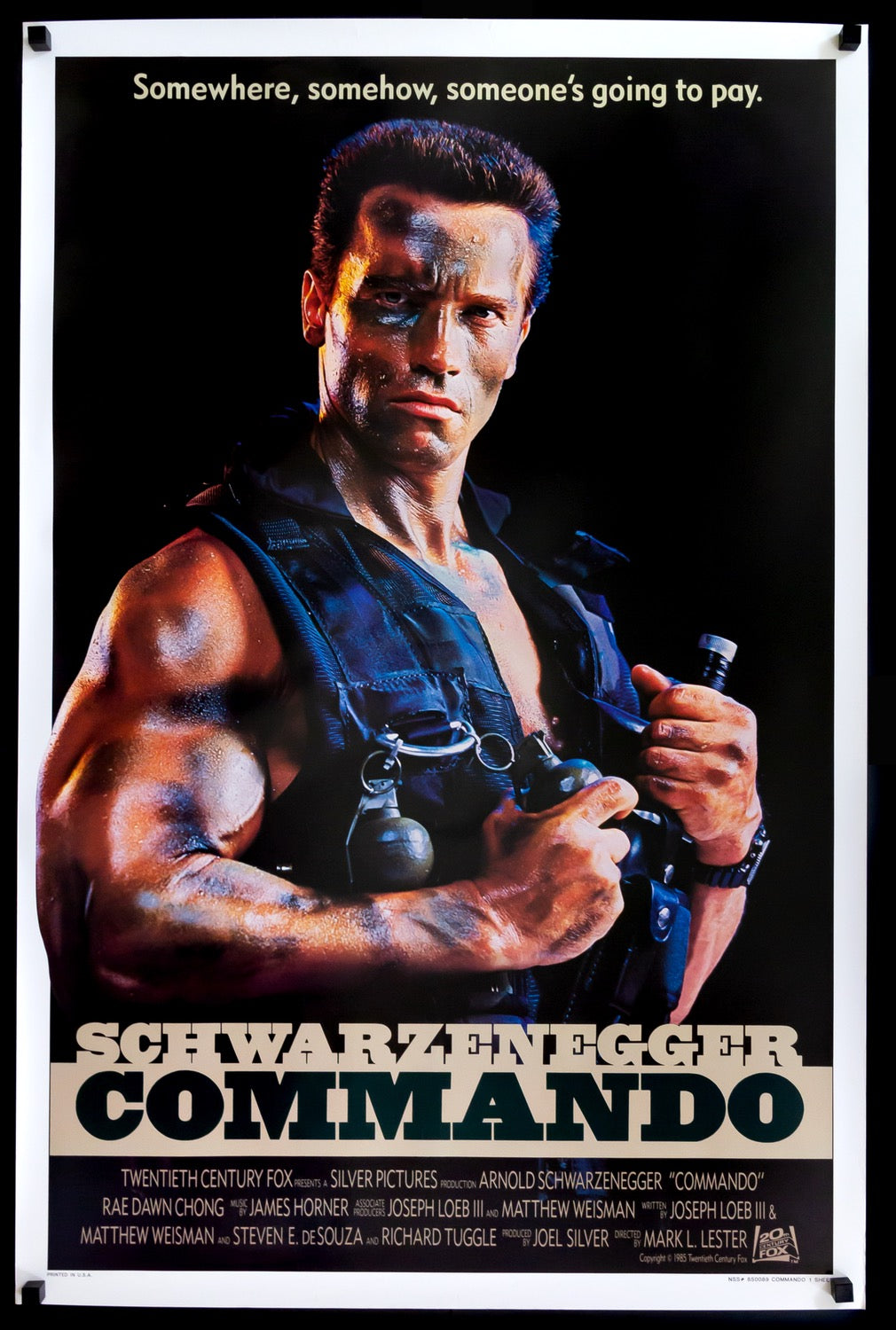 Commando (1985) original movie poster for sale at Originalfilmart