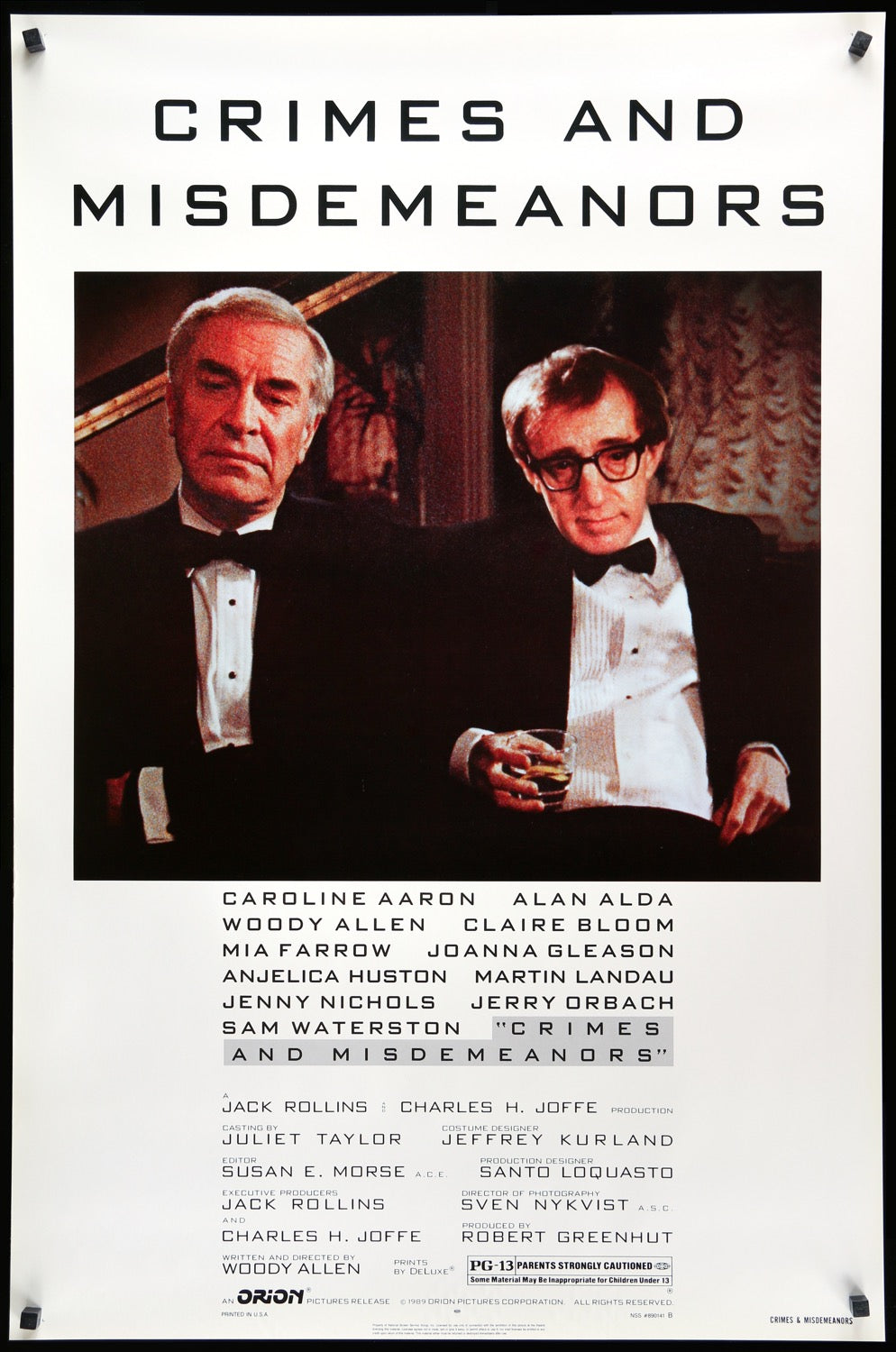 Crimes and Misdemeanors (1989) original movie poster for sale at Originalfilmart