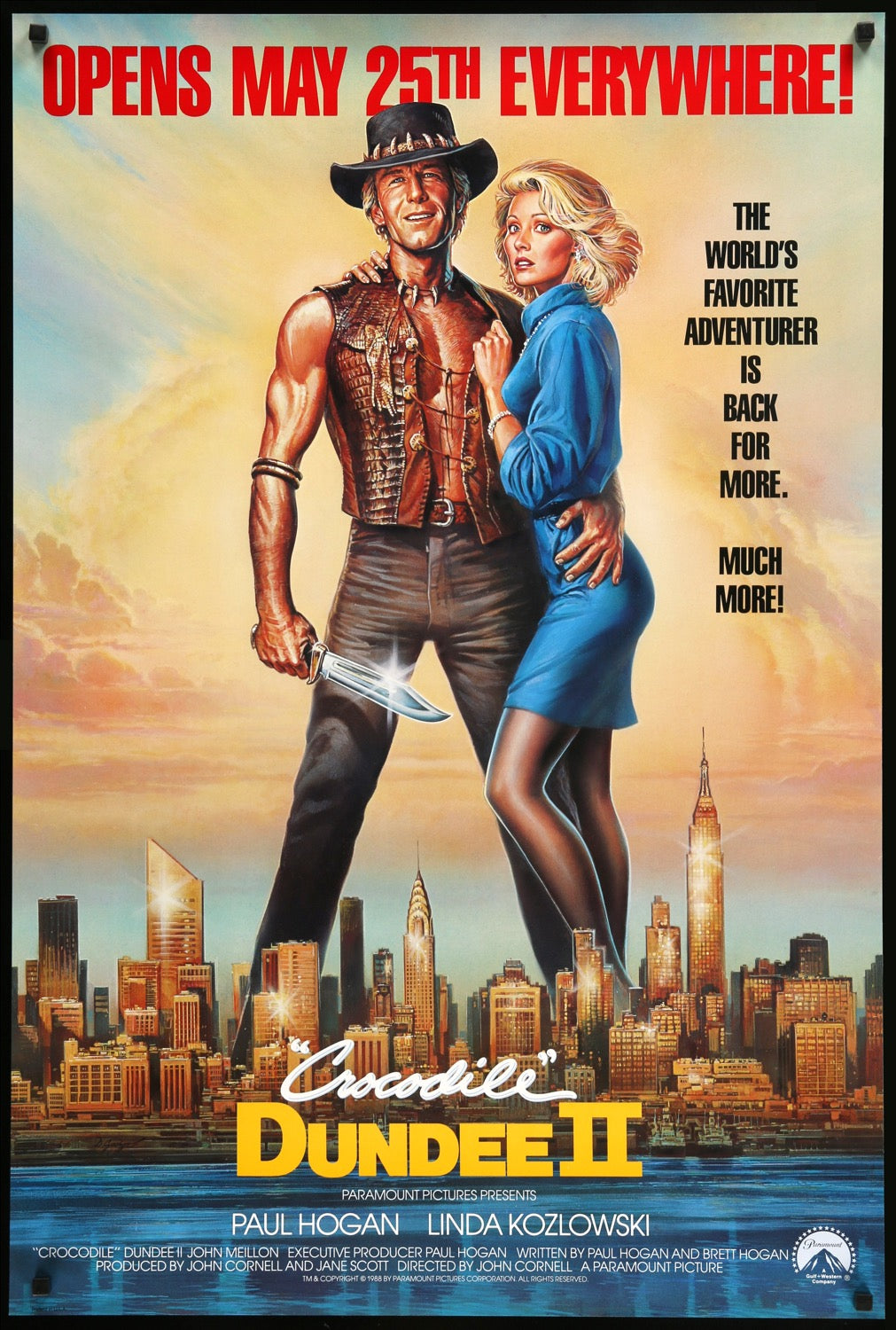 Crocodile Dundee 2 (1988) original movie poster for sale at Originalfilmart