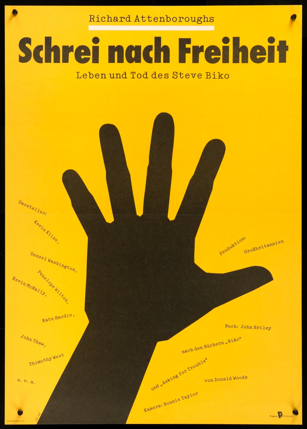 Cry Freedom (1987) original movie poster for sale at Originalfilmart