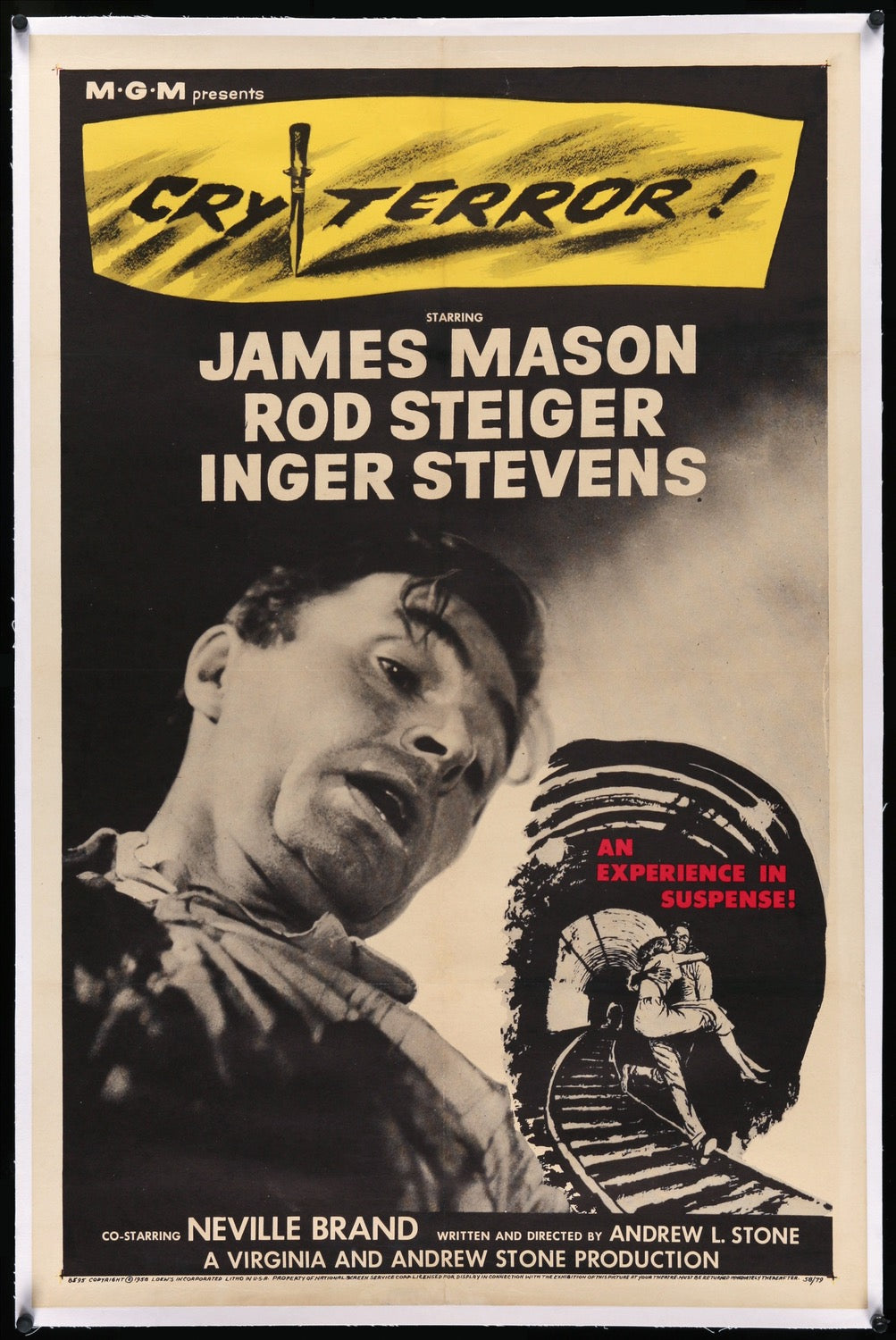 Cry Terror! (1958) original movie poster for sale at Originalfilmart