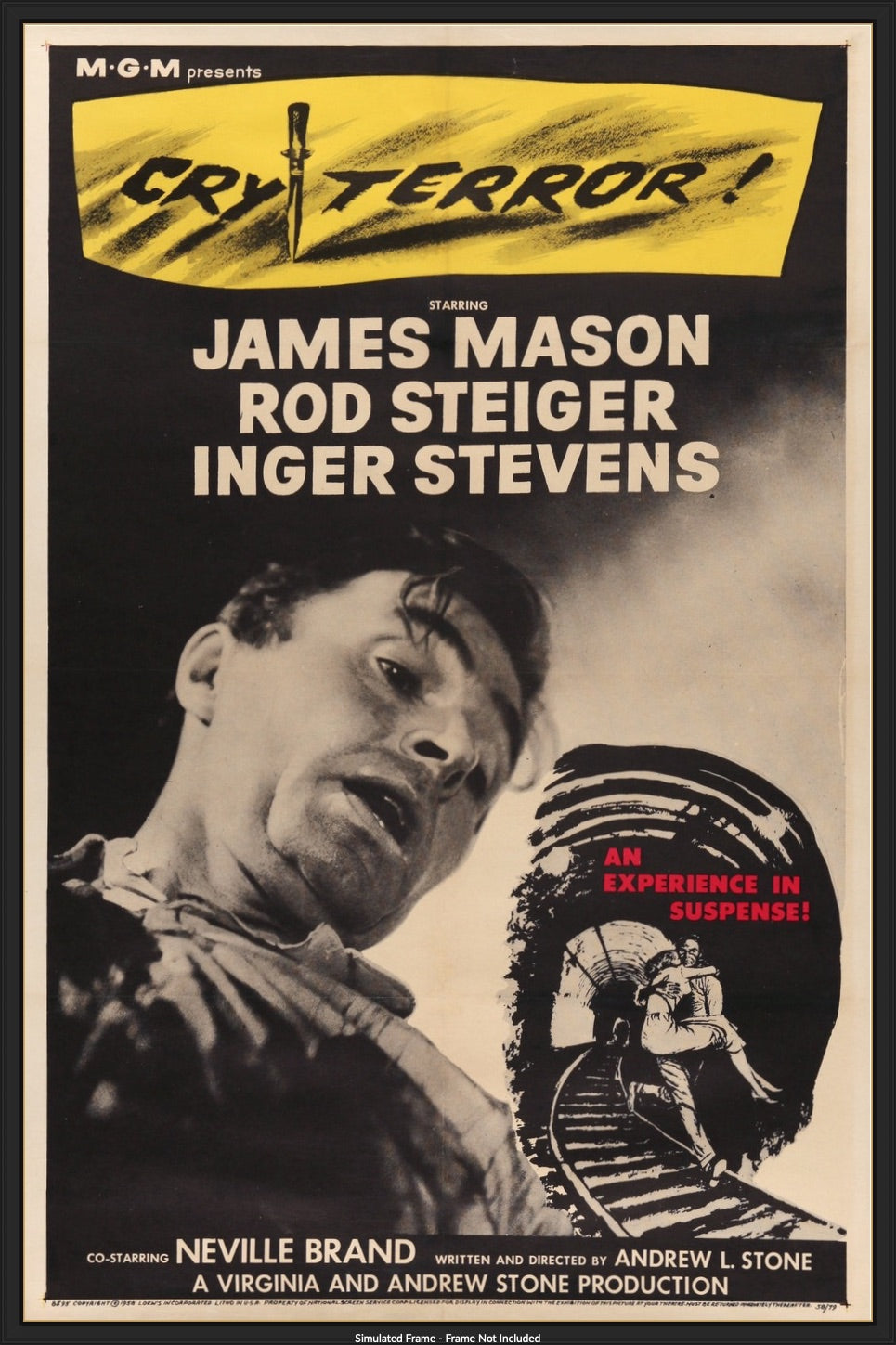 Cry Terror! (1958) original movie poster for sale at Originalfilmart