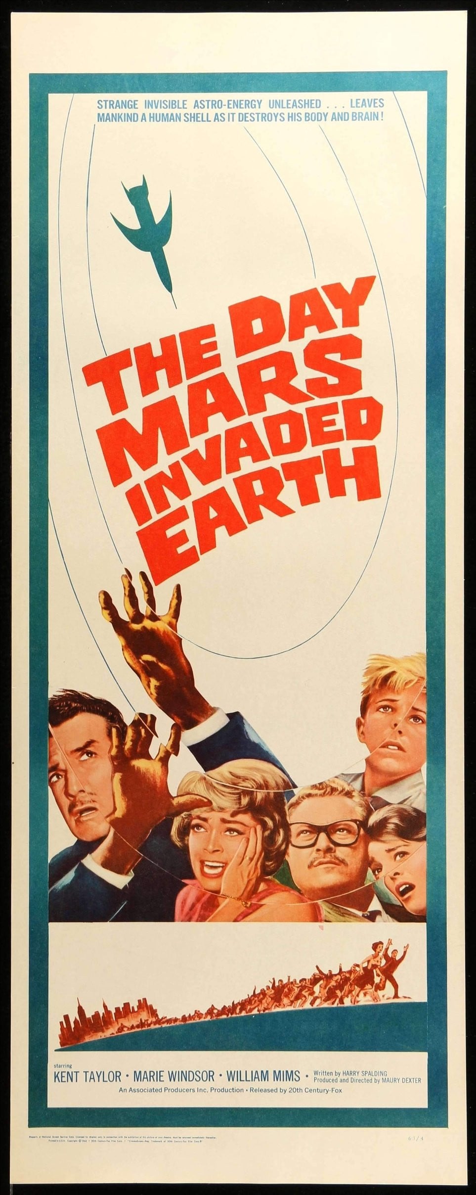 Day Mars Invaded Earth (1963) original movie poster for sale at Originalfilmart