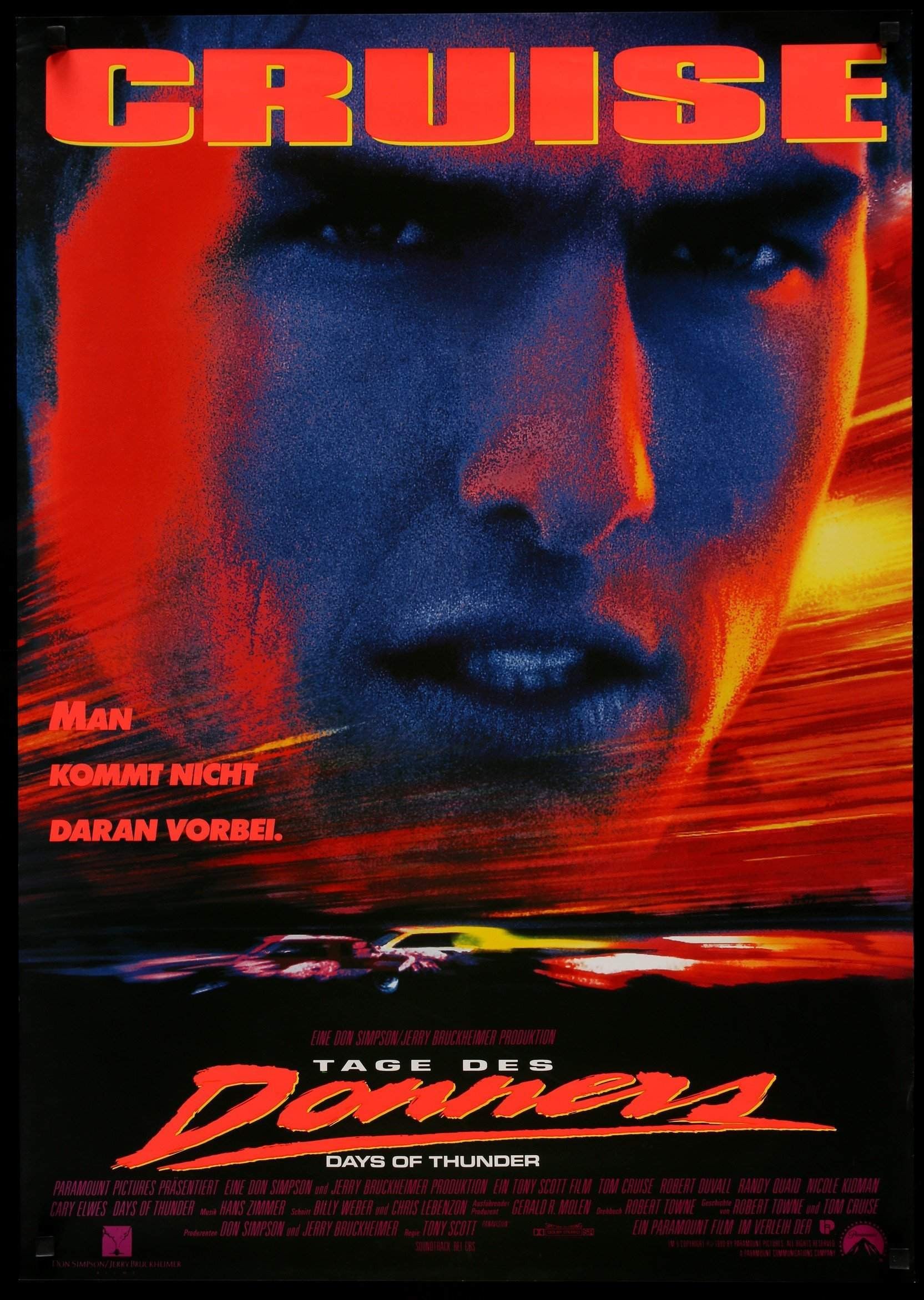 Days of Thunder (1990) original movie poster for sale at Originalfilmart