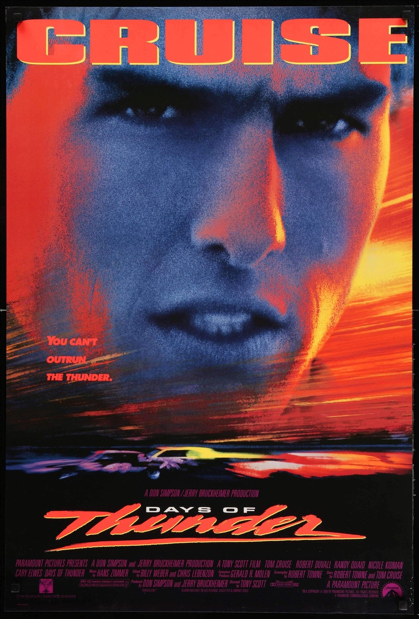 Days of Thunder (1990) original movie poster for sale at Originalfilmart