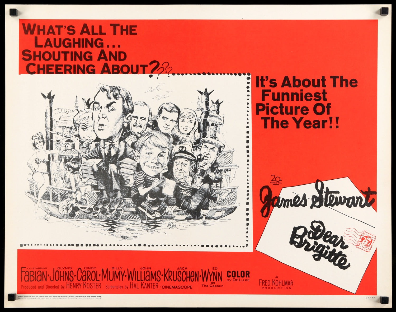 Dear Brigitte (1965) original movie poster for sale at Originalfilmart