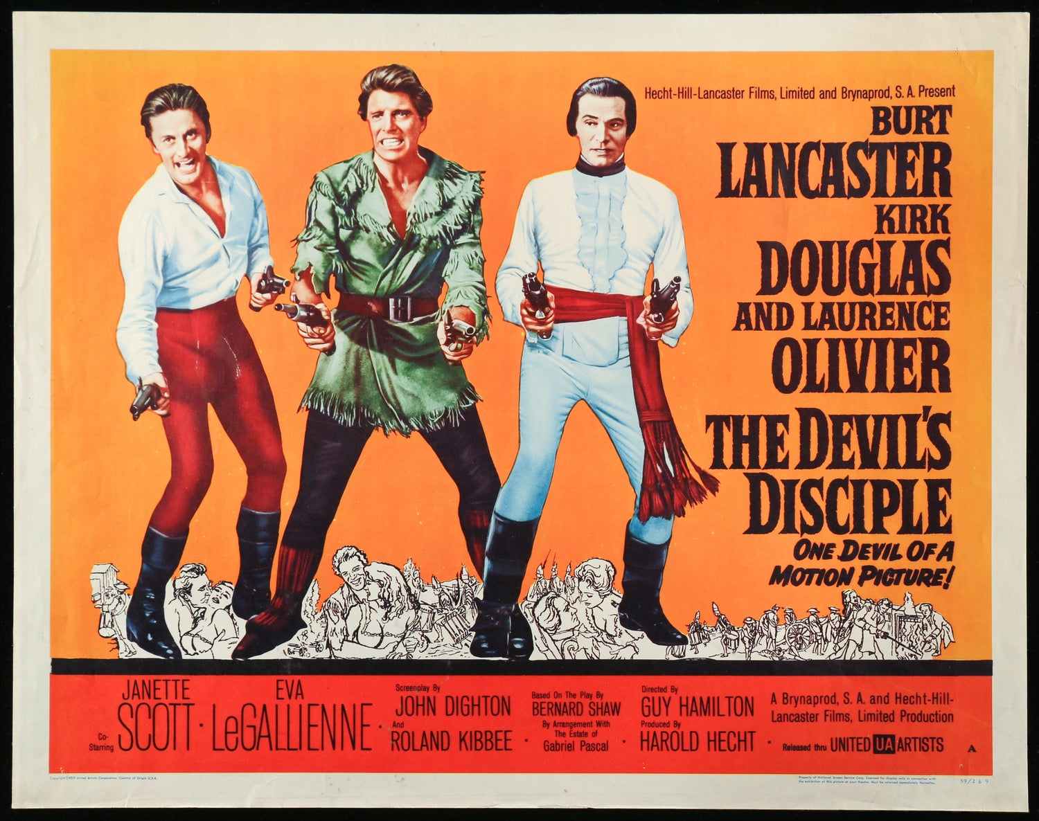 Devil's Disciple (1959) original movie poster for sale at Originalfilmart