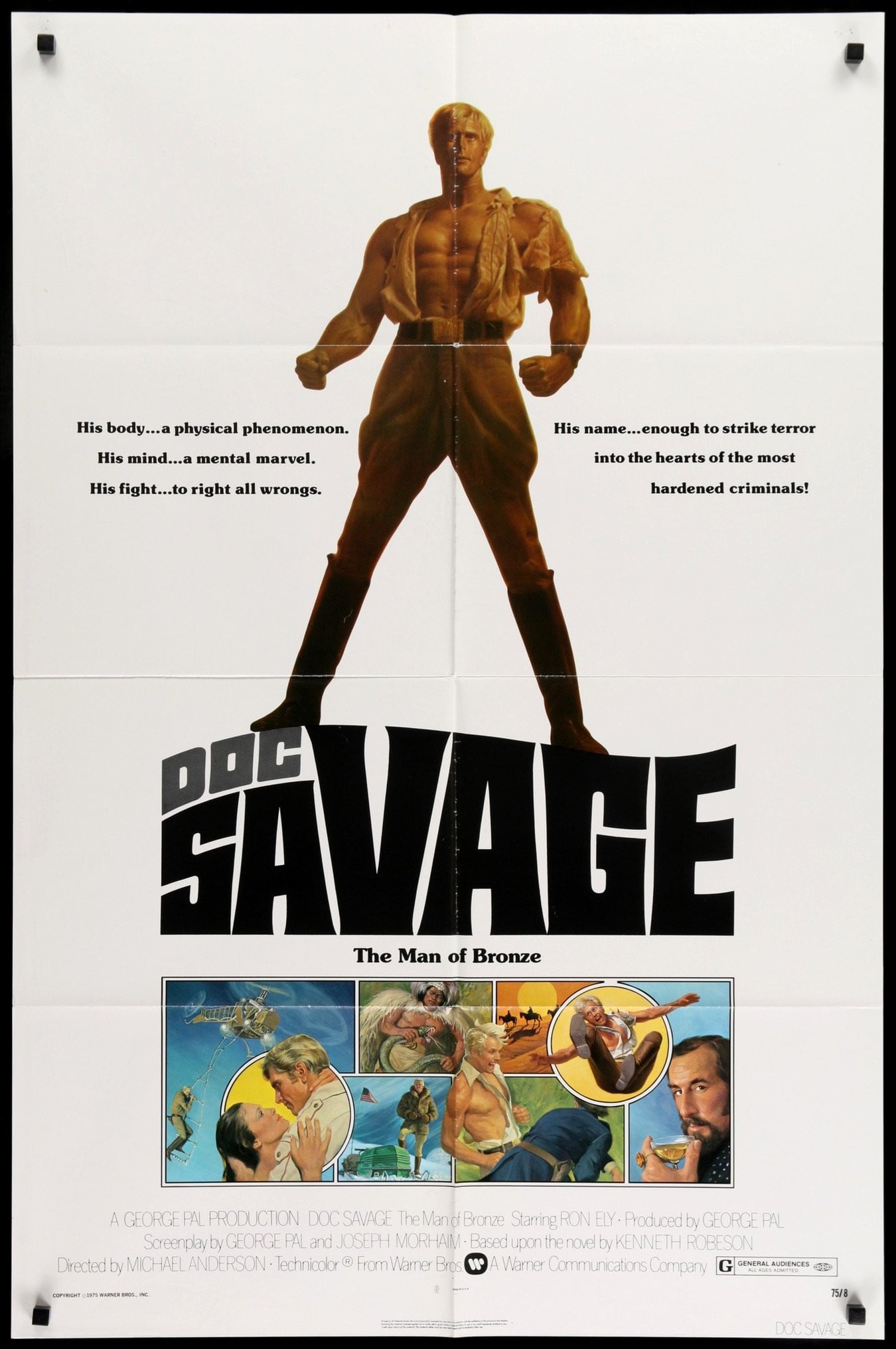 Doc Savage: The Man of Bronze (1975) original movie poster for sale at Originalfilmart