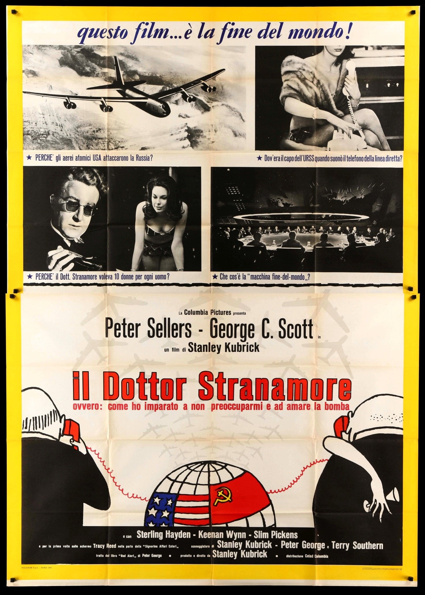Dr. Strangelove or: How I Learned to Stop Worrying and Love the Bomb (1964) original movie poster for sale at Originalfilmart