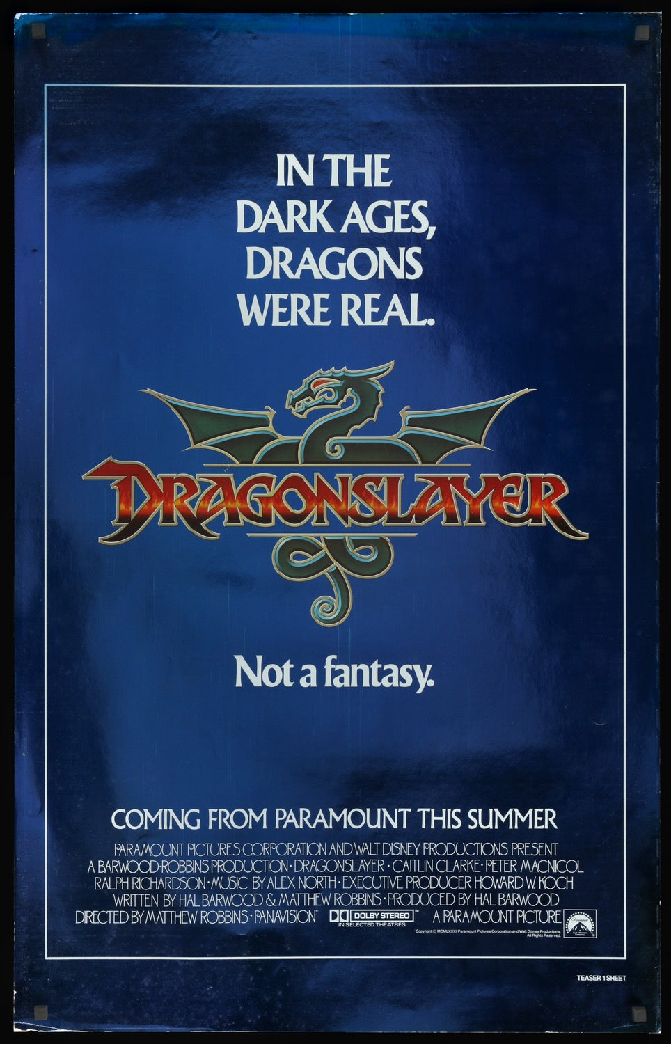 Dragonslayer (1981) original movie poster for sale at Originalfilmart