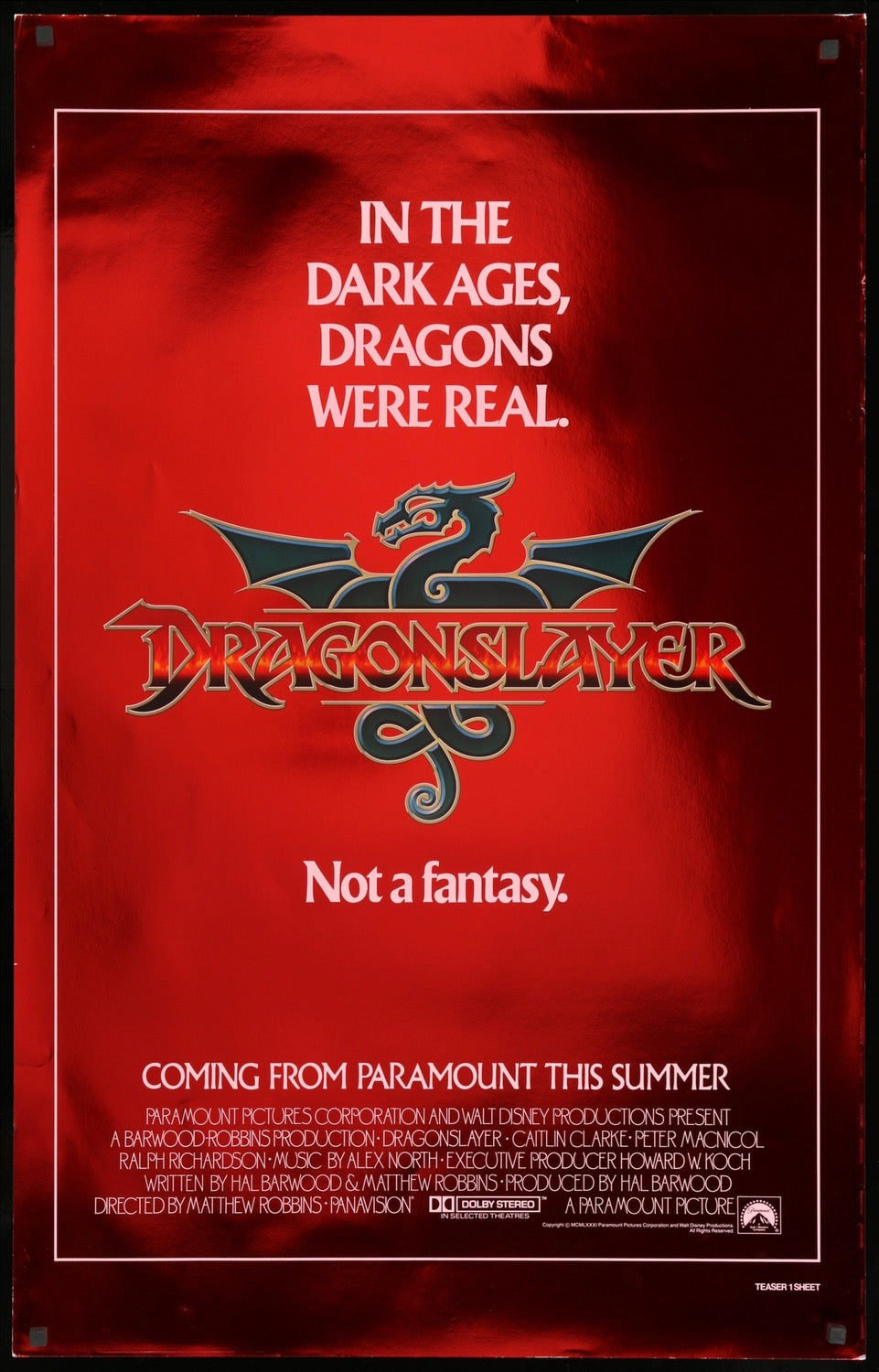 Dragonslayer (1981) original movie poster for sale at Originalfilmart