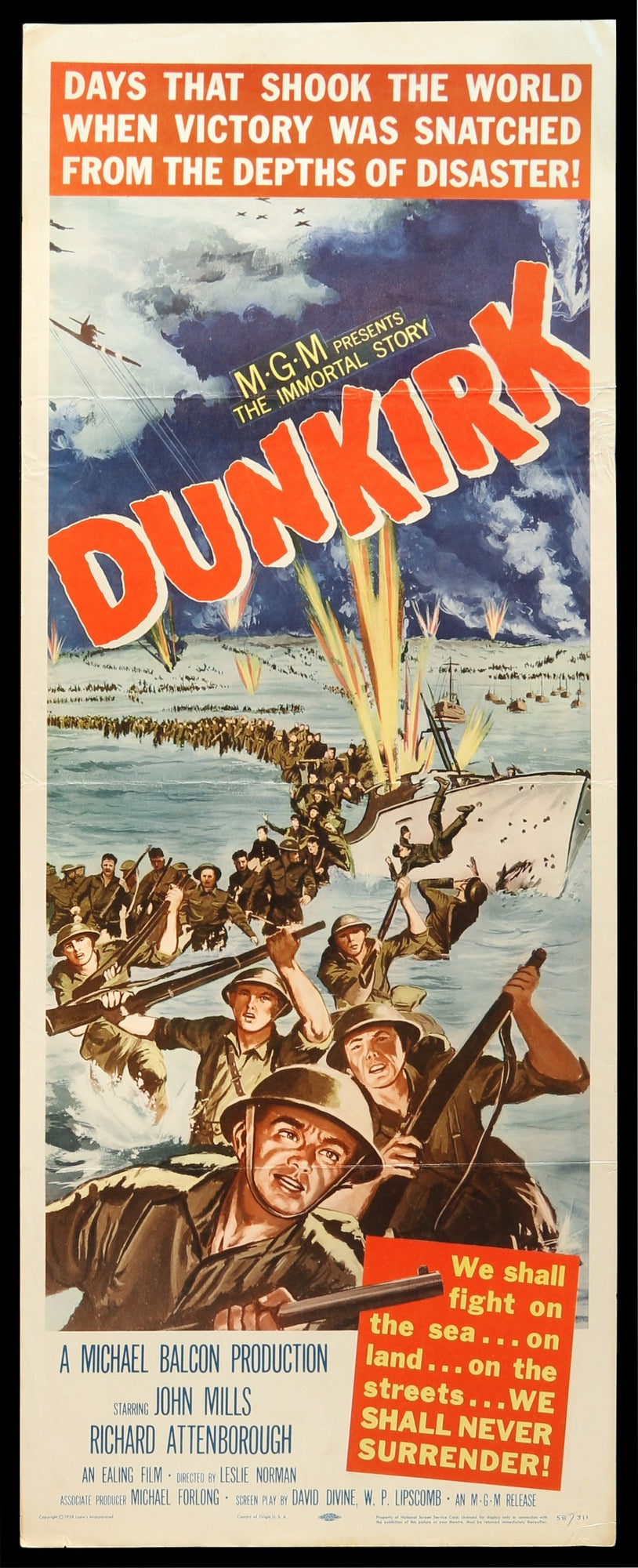 Dunkirk (1958) original movie poster for sale at Originalfilmart