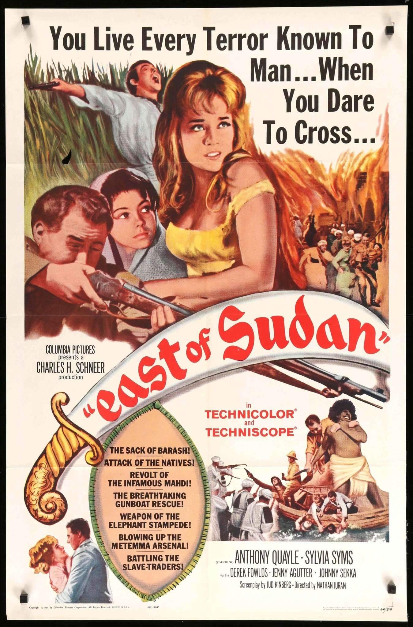 East of Sudan (1964) original movie poster for sale at Originalfilmart