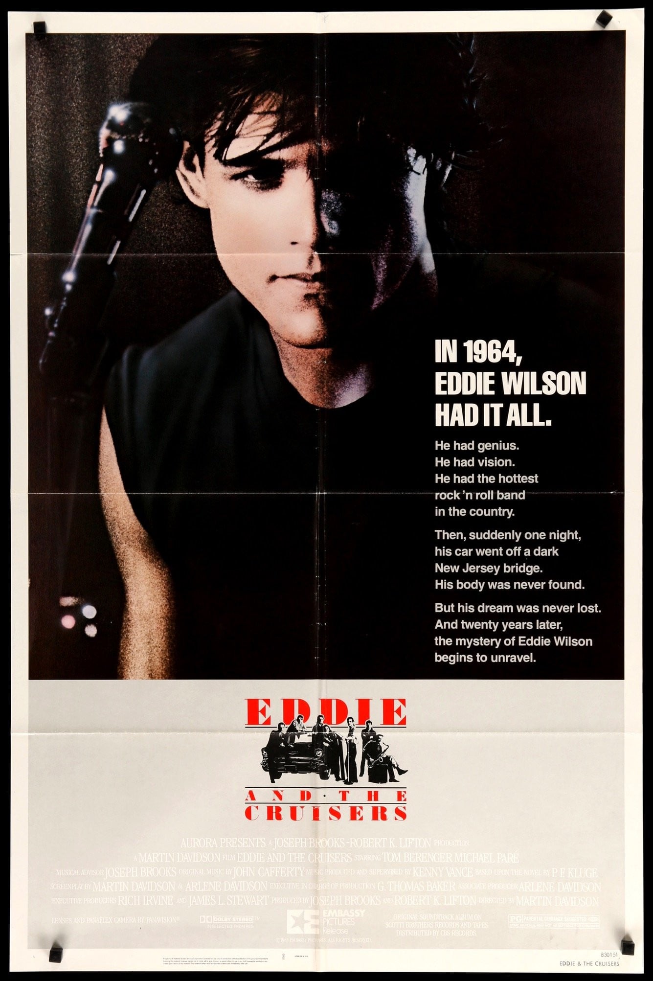 Eddie and the Cruisers (1983) original movie poster for sale at Originalfilmart